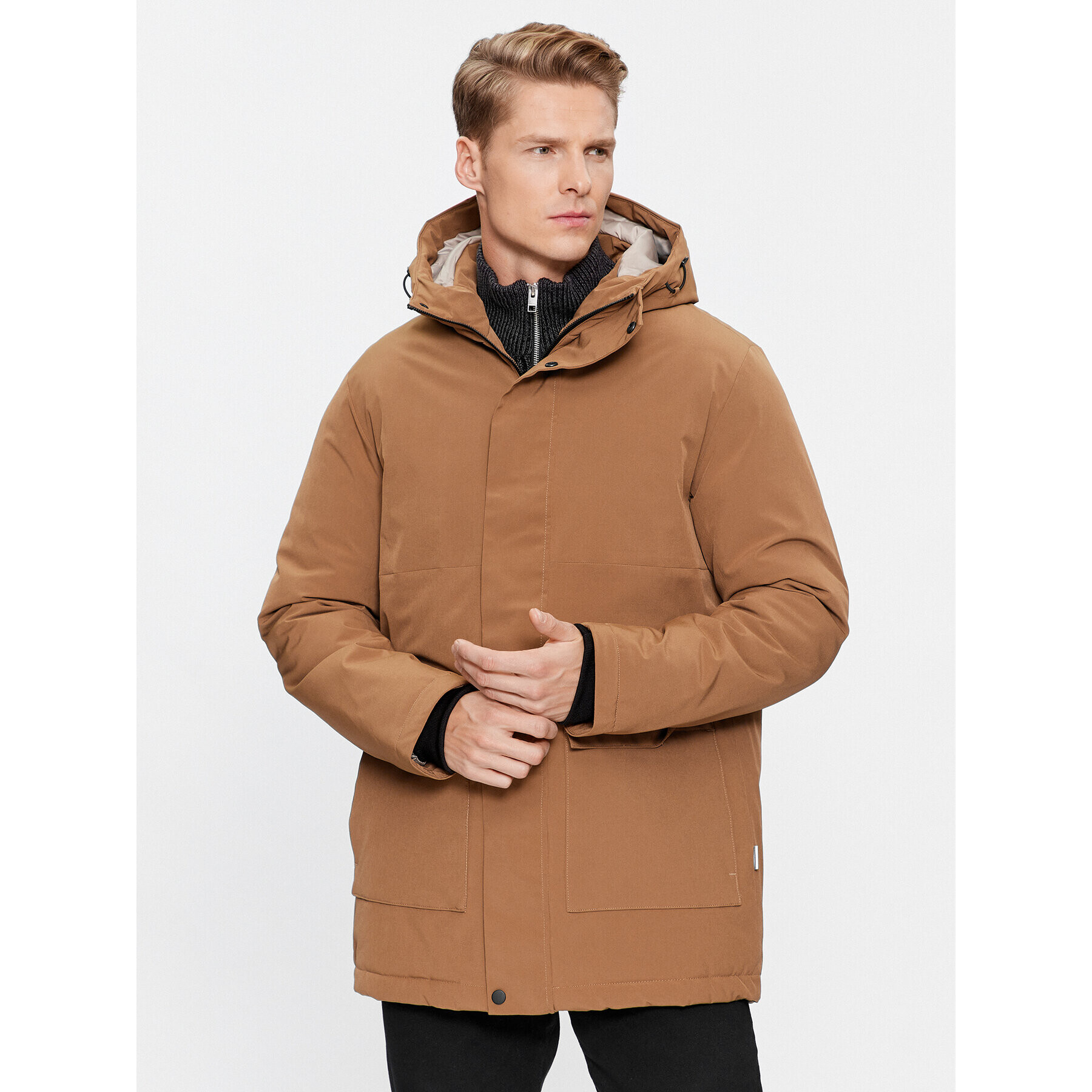 Jack&Jones Geacă de iarnă 12235845 Maro Regular Fit - Pled.ro