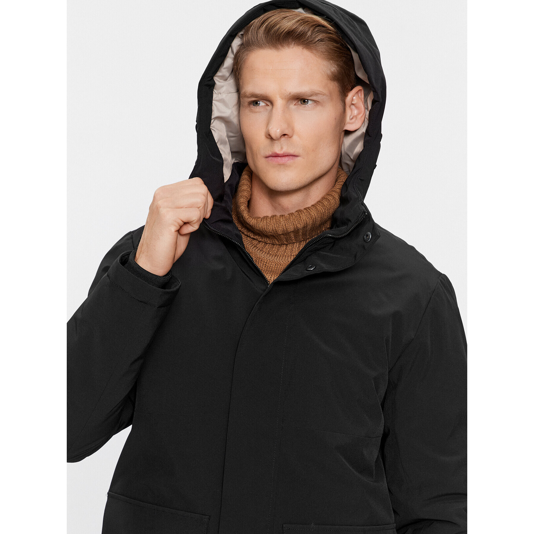 Jack&Jones Geacă de iarnă 12235845 Negru Regular Fit - Pled.ro