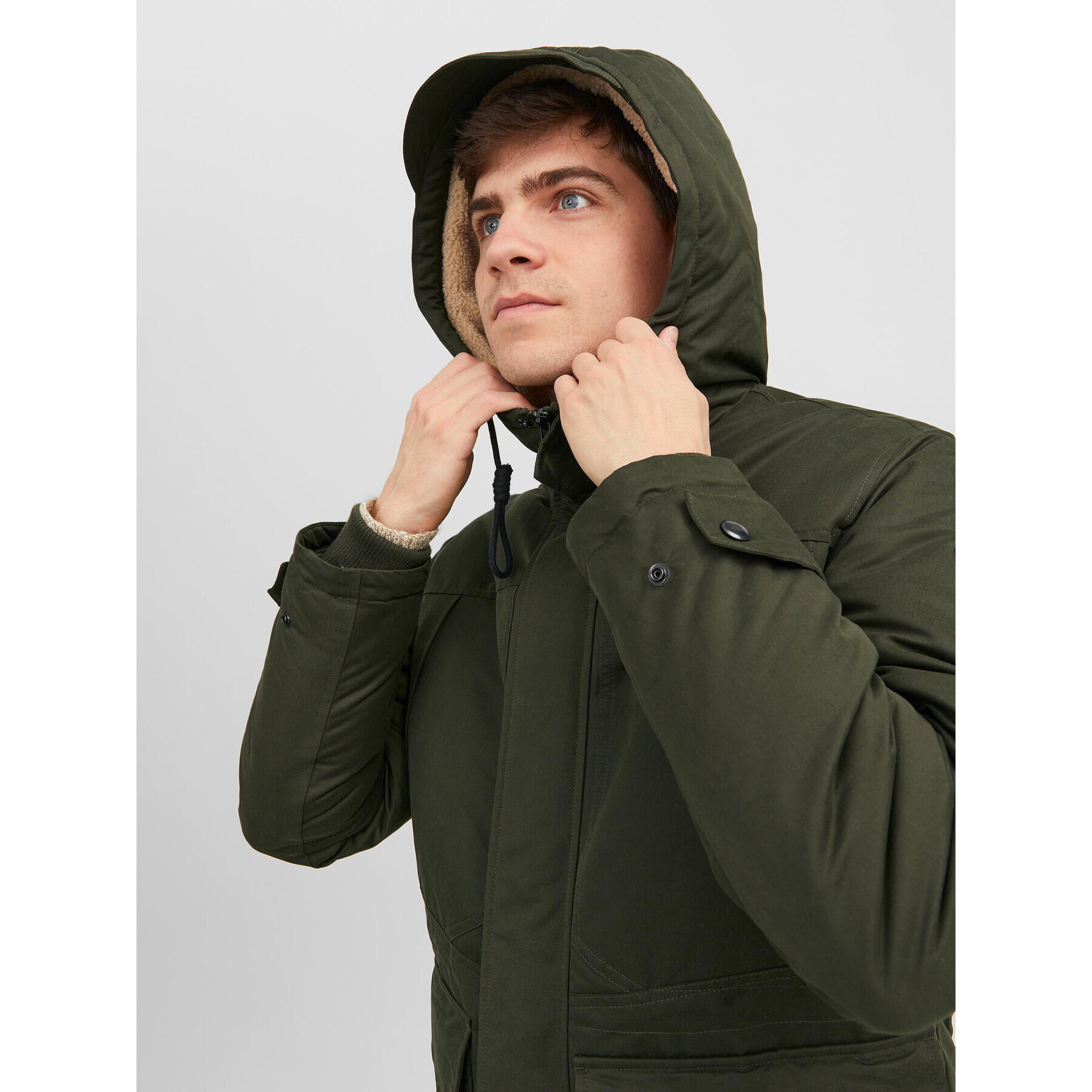 Jack&Jones Geacă de iarnă 12235869 Verde Regular Fit - Pled.ro