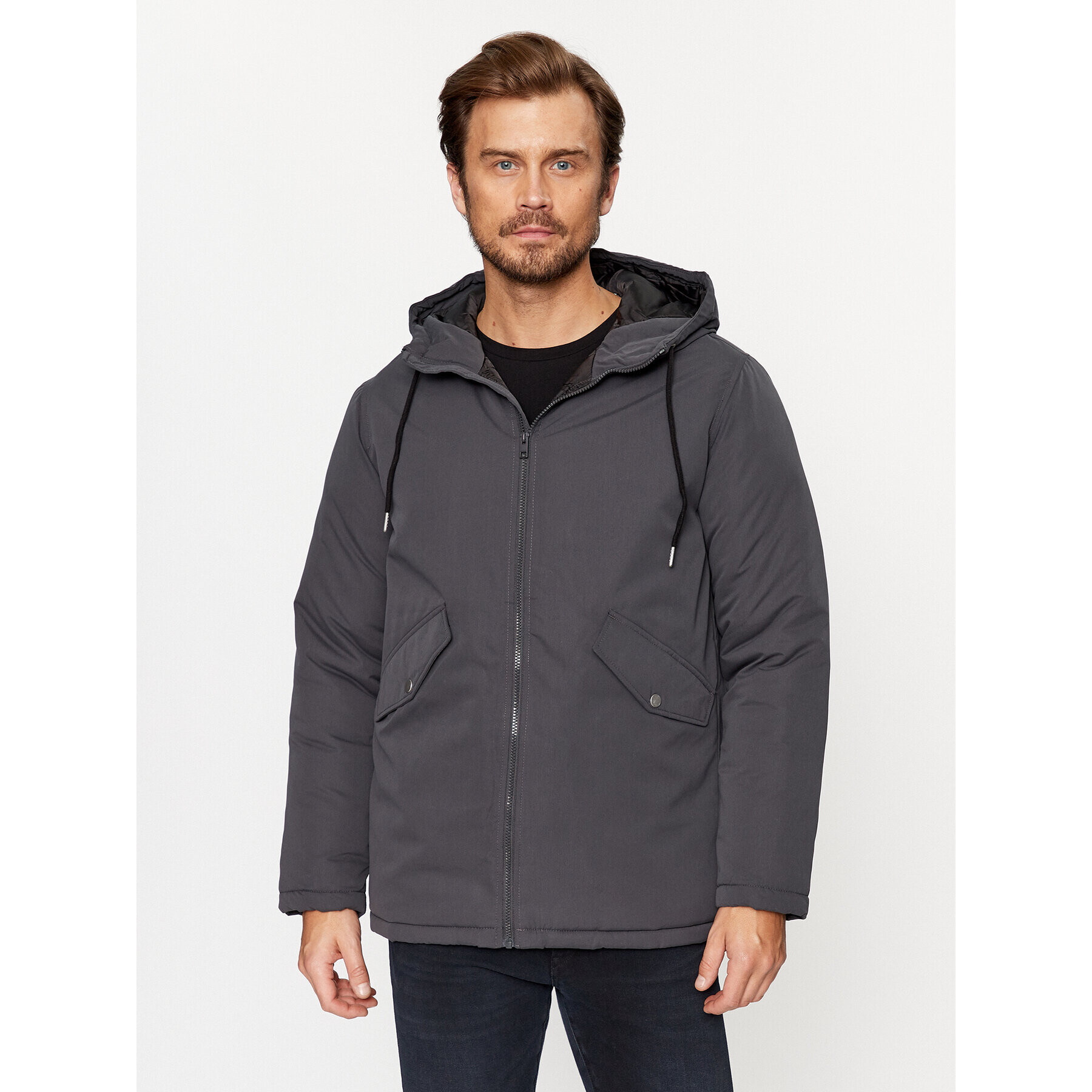 Jack&Jones Geacă de iarnă 12236010 Gri Regular Fit - Pled.ro