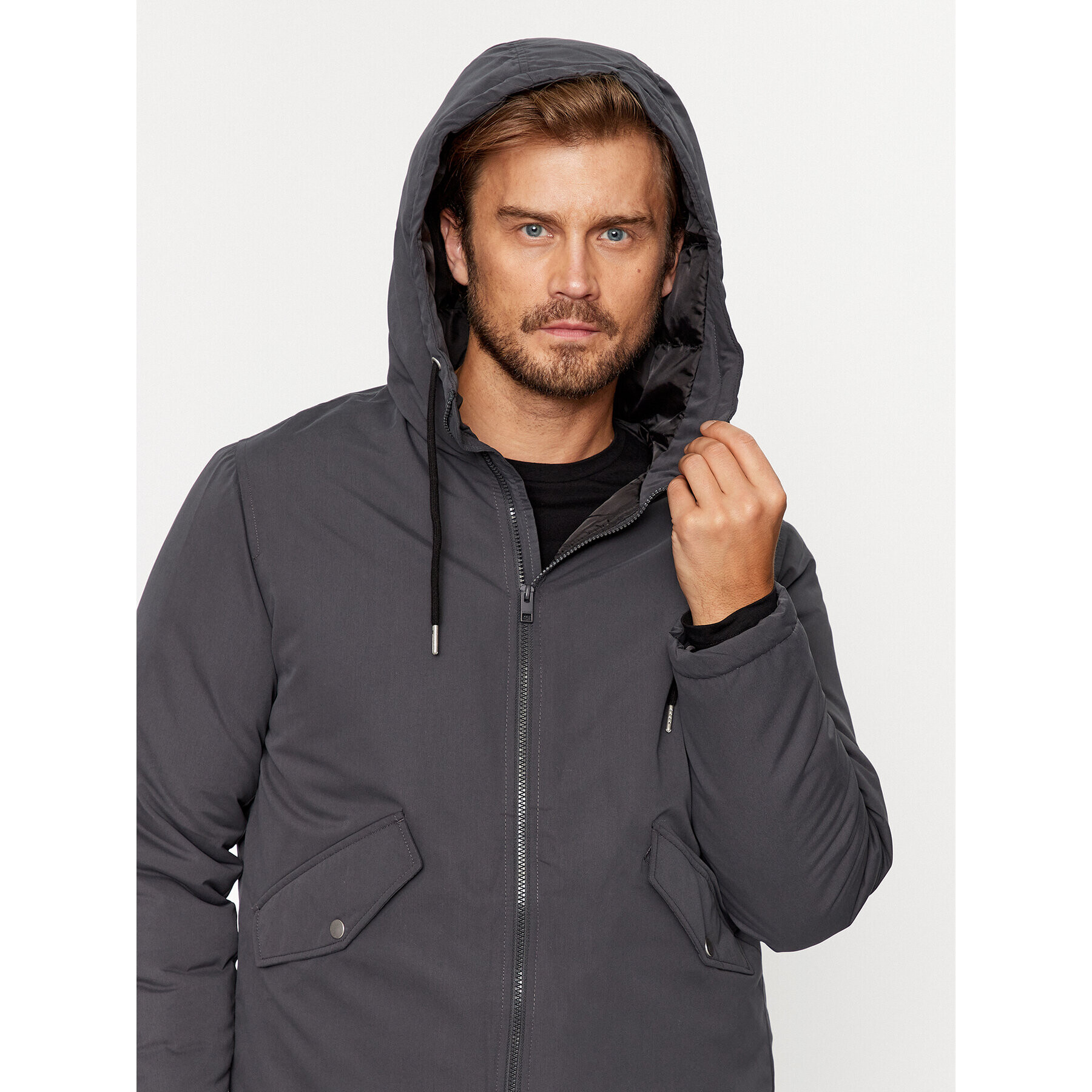 Jack&Jones Geacă de iarnă 12236010 Gri Regular Fit - Pled.ro