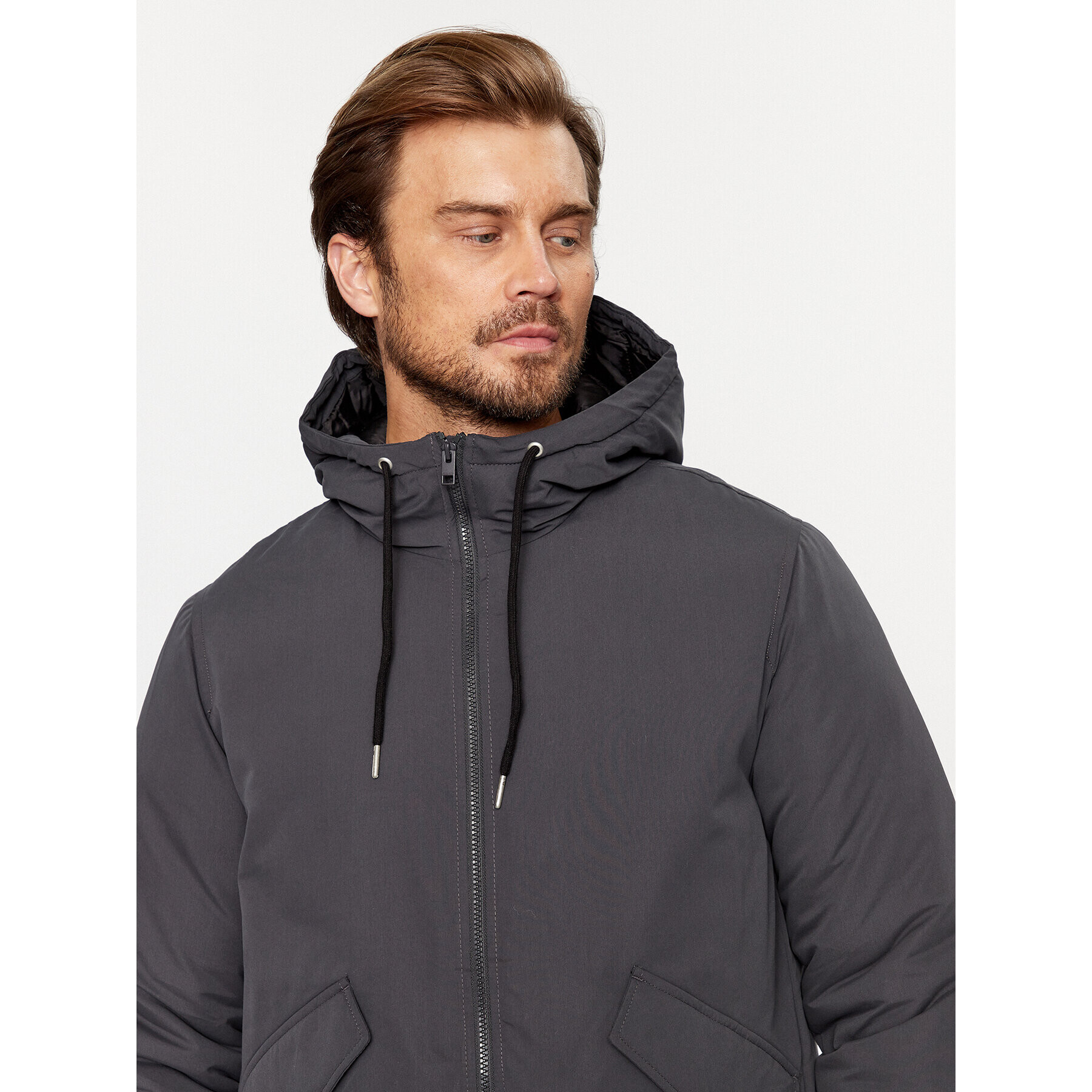 Jack&Jones Geacă de iarnă 12236010 Gri Regular Fit - Pled.ro