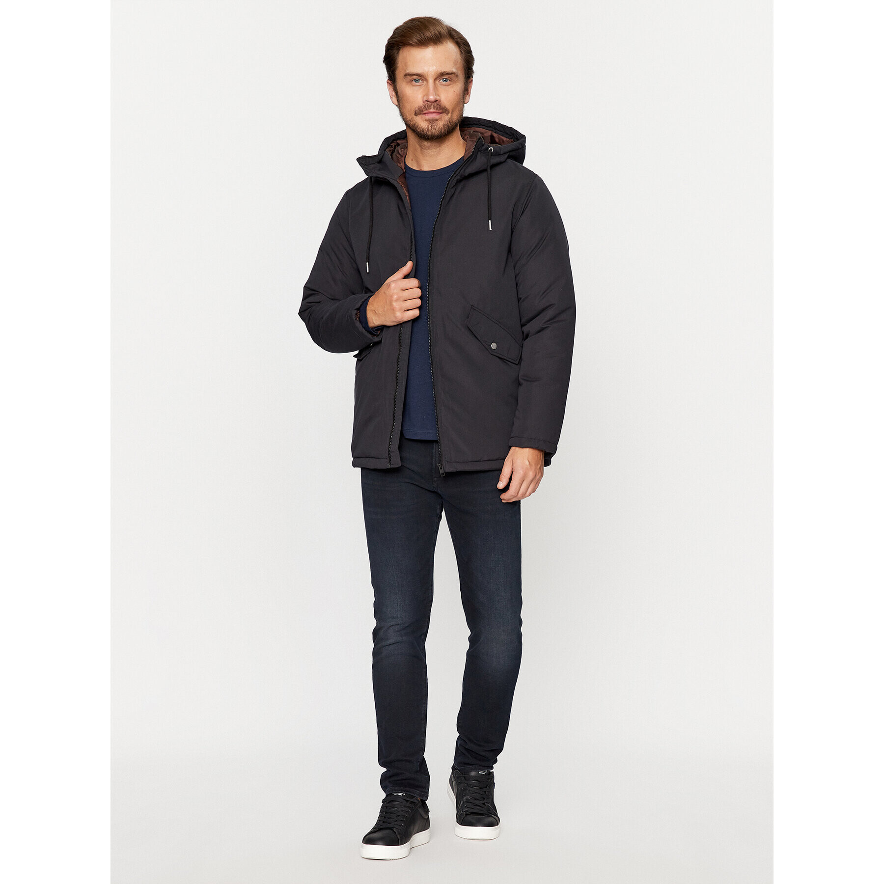 Jack&Jones Geacă de iarnă 12236010 Negru Regular Fit - Pled.ro