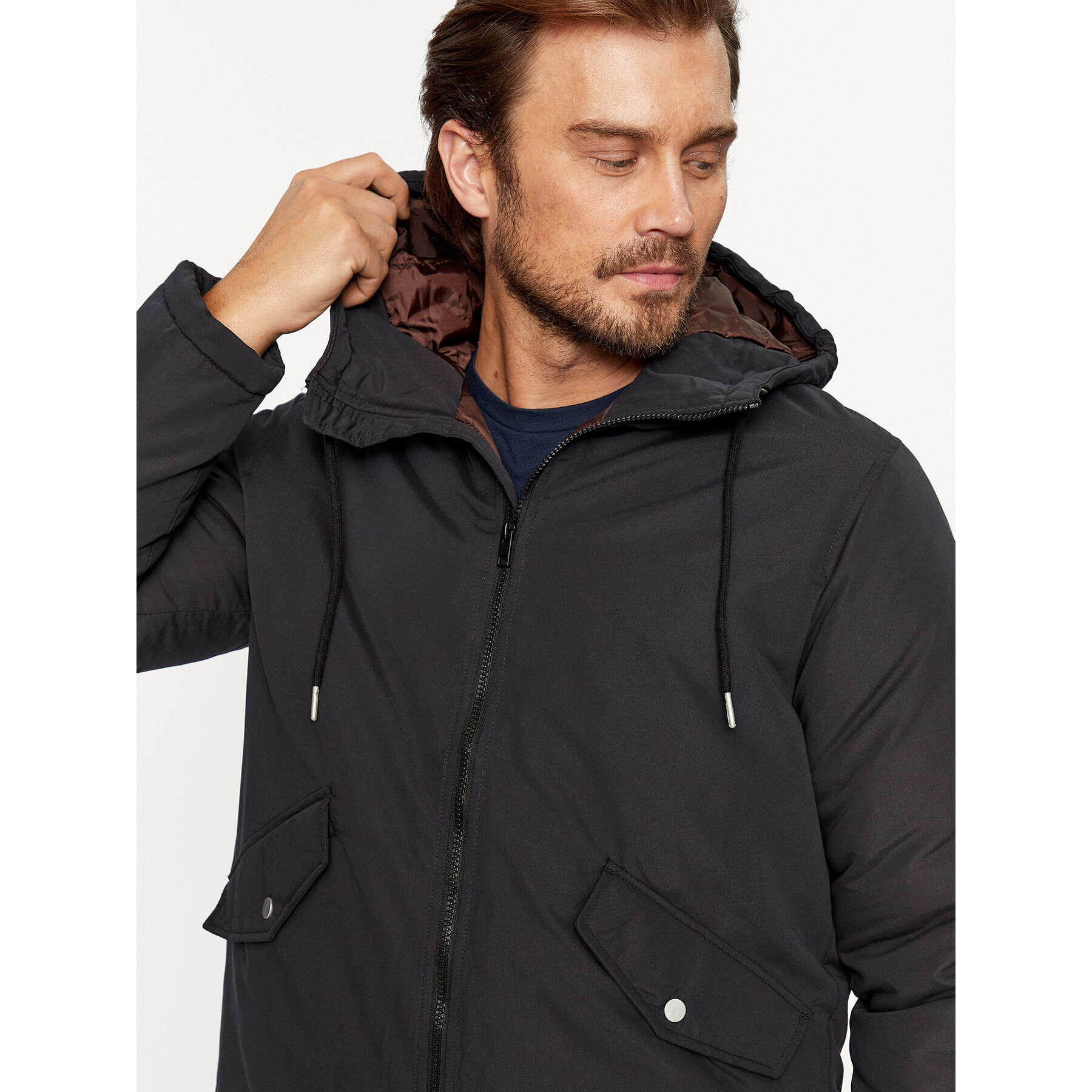 Jack&Jones Geacă de iarnă 12236010 Negru Regular Fit - Pled.ro