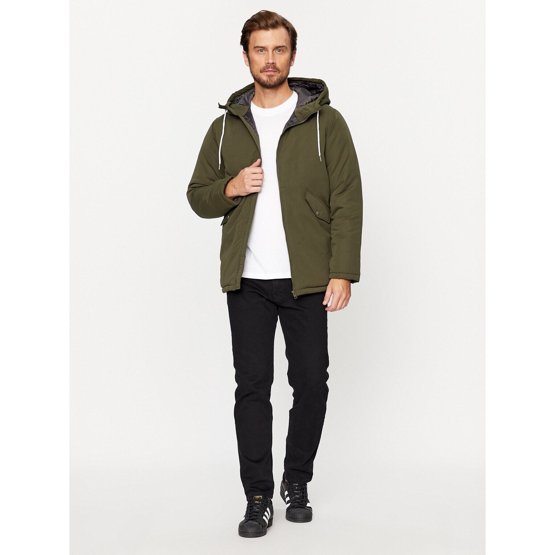 Jack&Jones Geacă de iarnă 12236010 Verde Regular Fit - Pled.ro