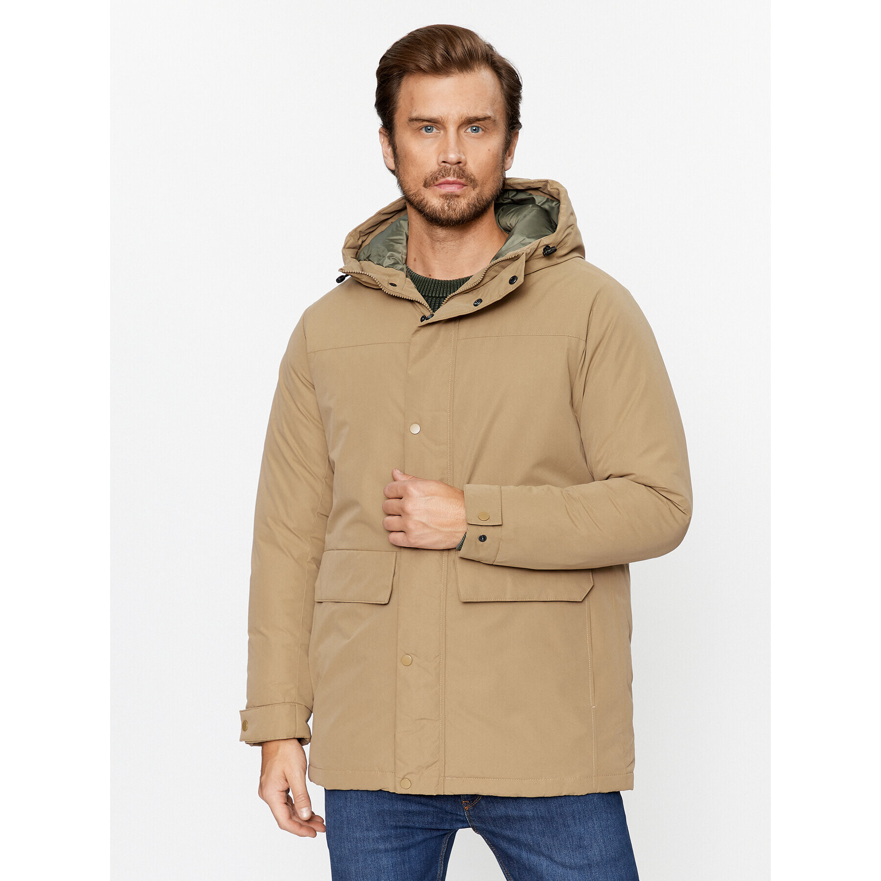 Jack&Jones Geacă de iarnă 12236015 Bej Regular Fit - Pled.ro