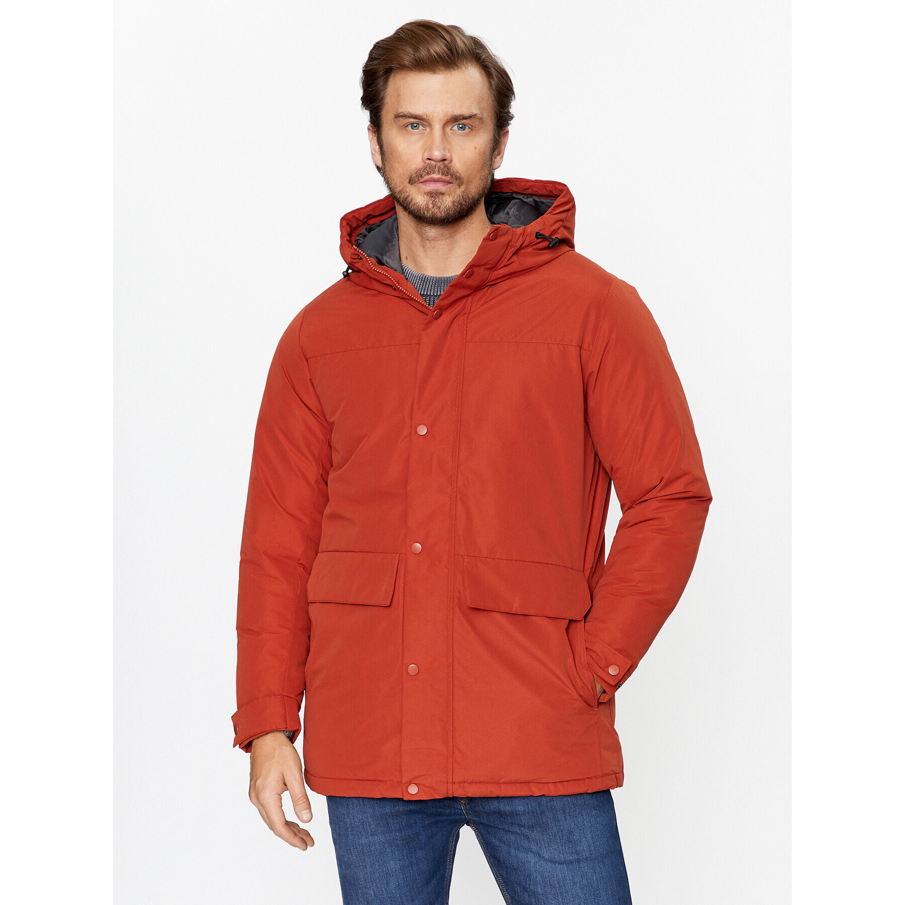 Jack&Jones Geacă de iarnă 12236015 Portocaliu Regular Fit - Pled.ro