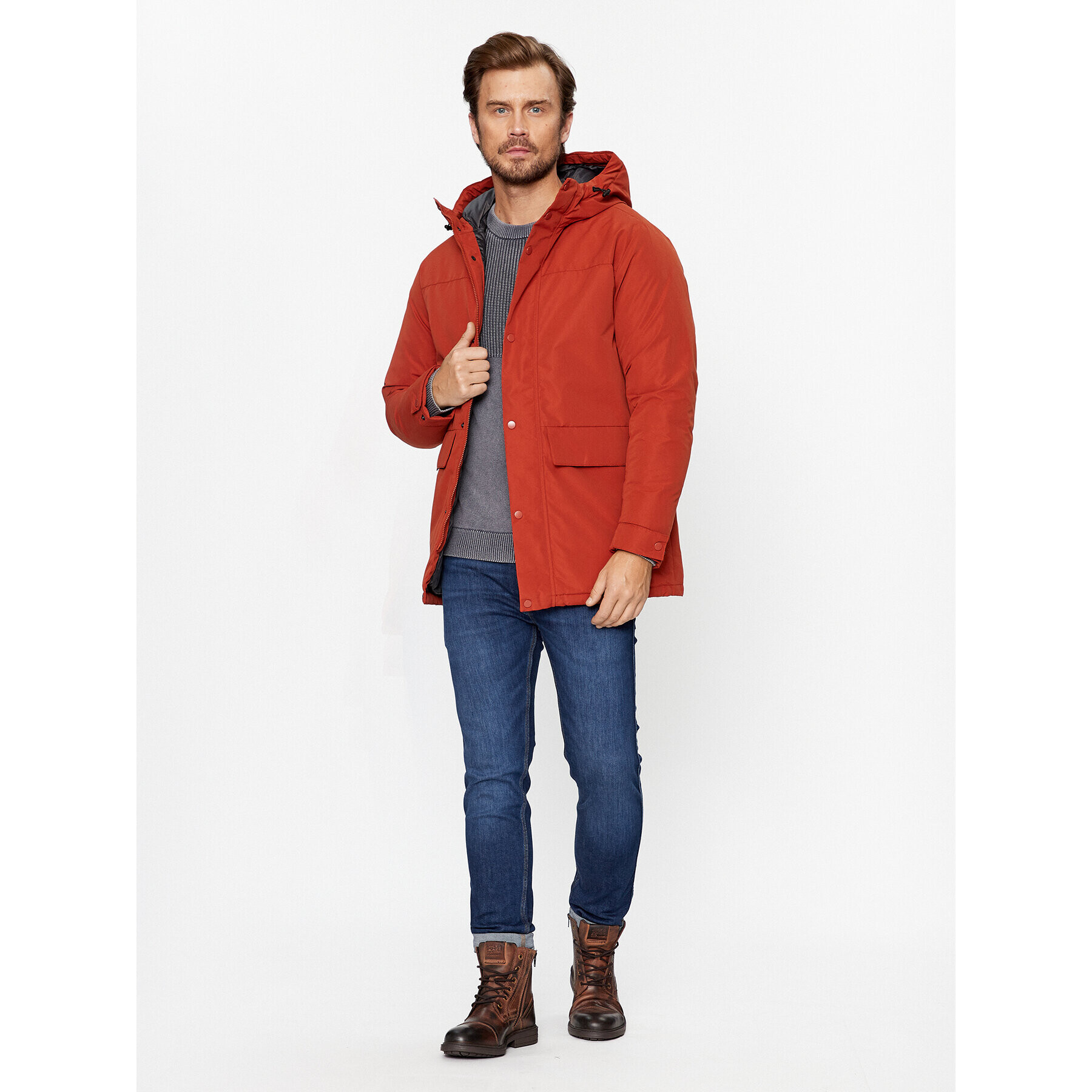 Jack&Jones Geacă de iarnă 12236015 Portocaliu Regular Fit - Pled.ro