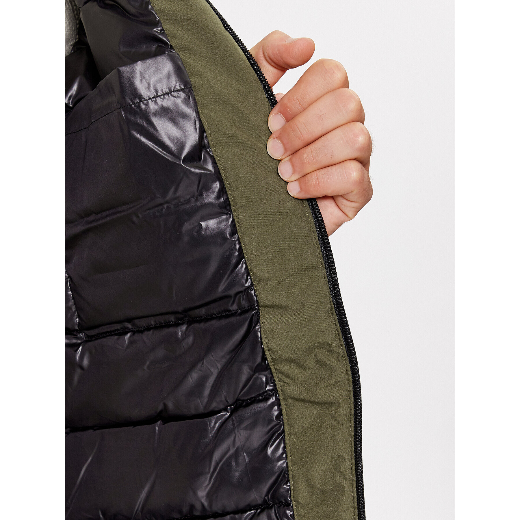 Jack&Jones Geacă de iarnă 12243225 Verde Regular Fit - Pled.ro