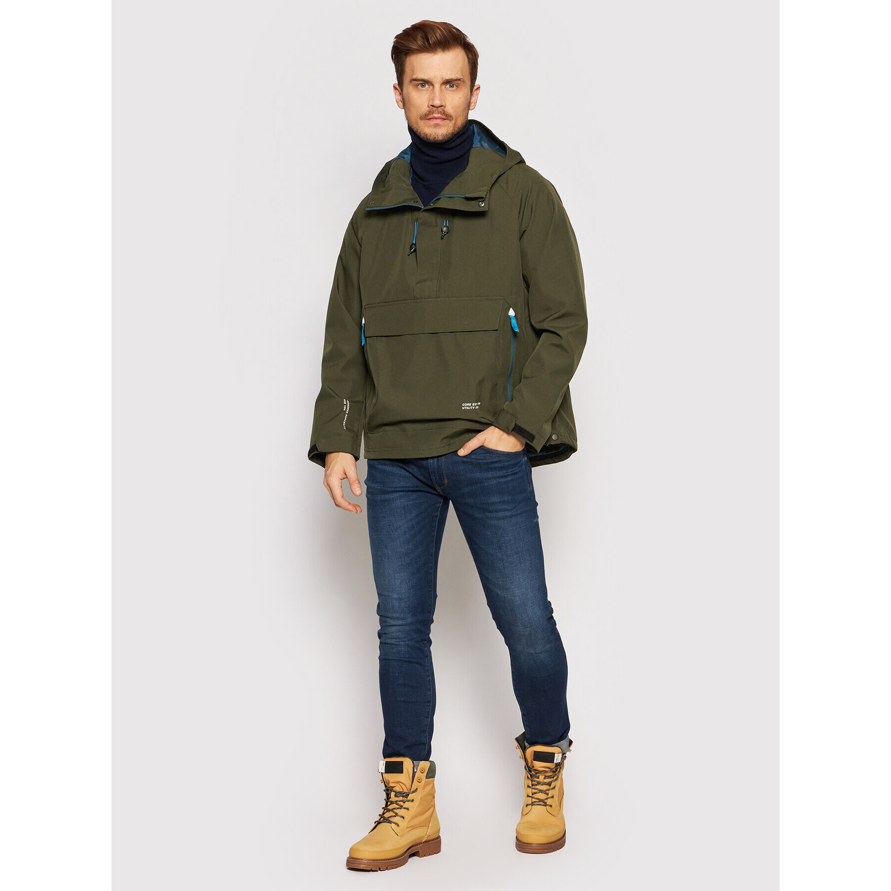 Jack&Jones Geacă fără fermoar Coluka 12193592 Verde Regular Fit - Pled.ro