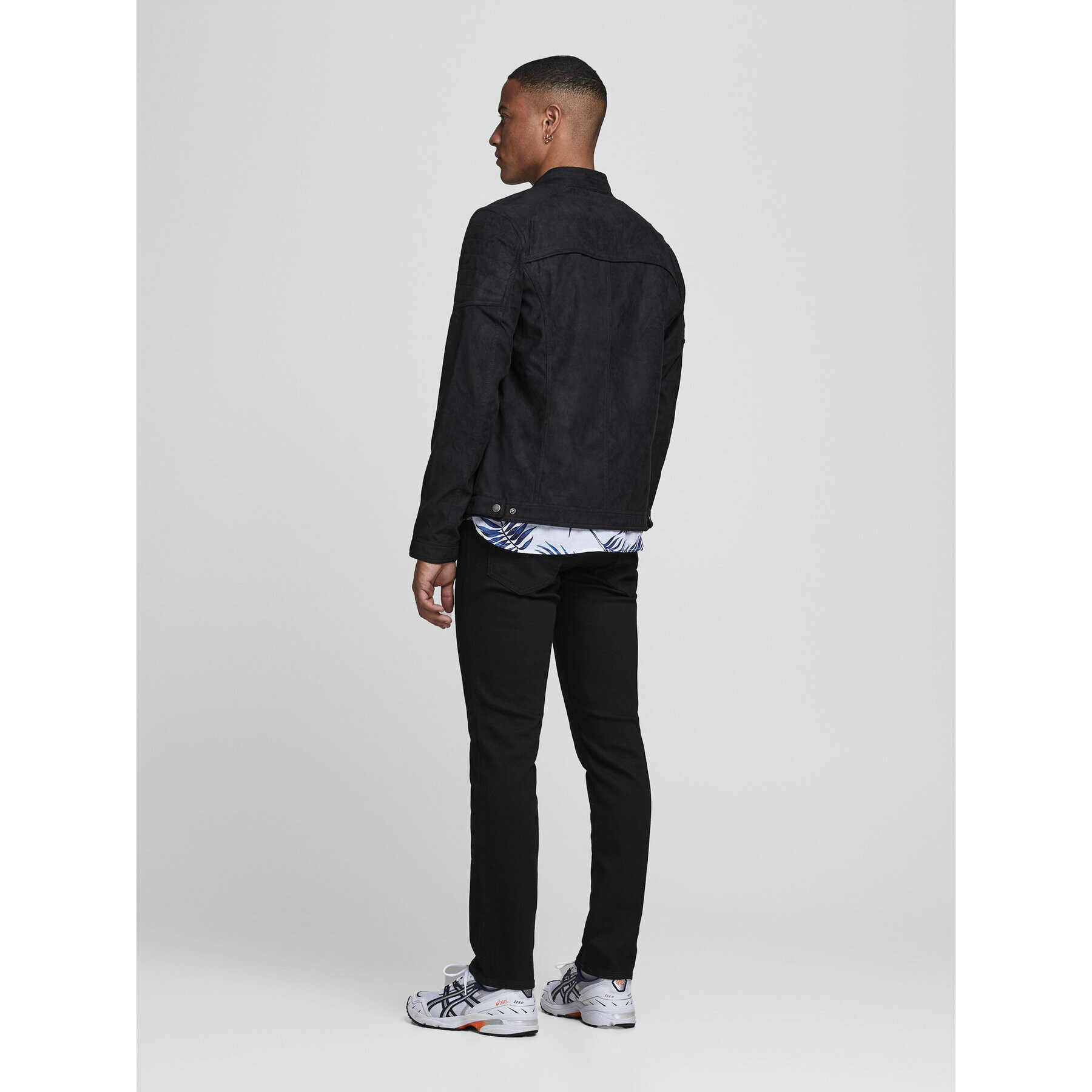 Jack&Jones Geacă din imitație de piele Rocky 12147218 Negru Regular Fit - Pled.ro