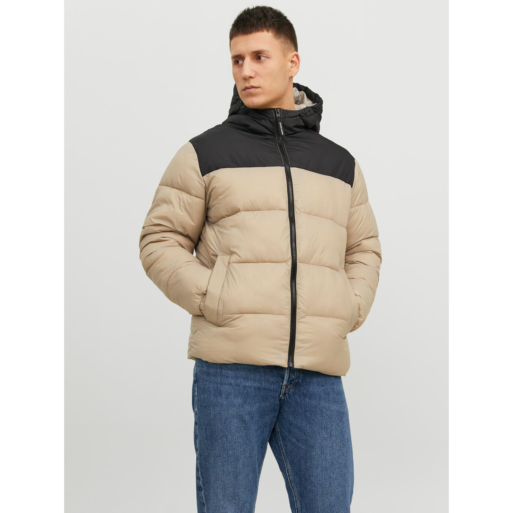 Jack&Jones Geacă din puf 12235859 Bej Regular Fit - Pled.ro