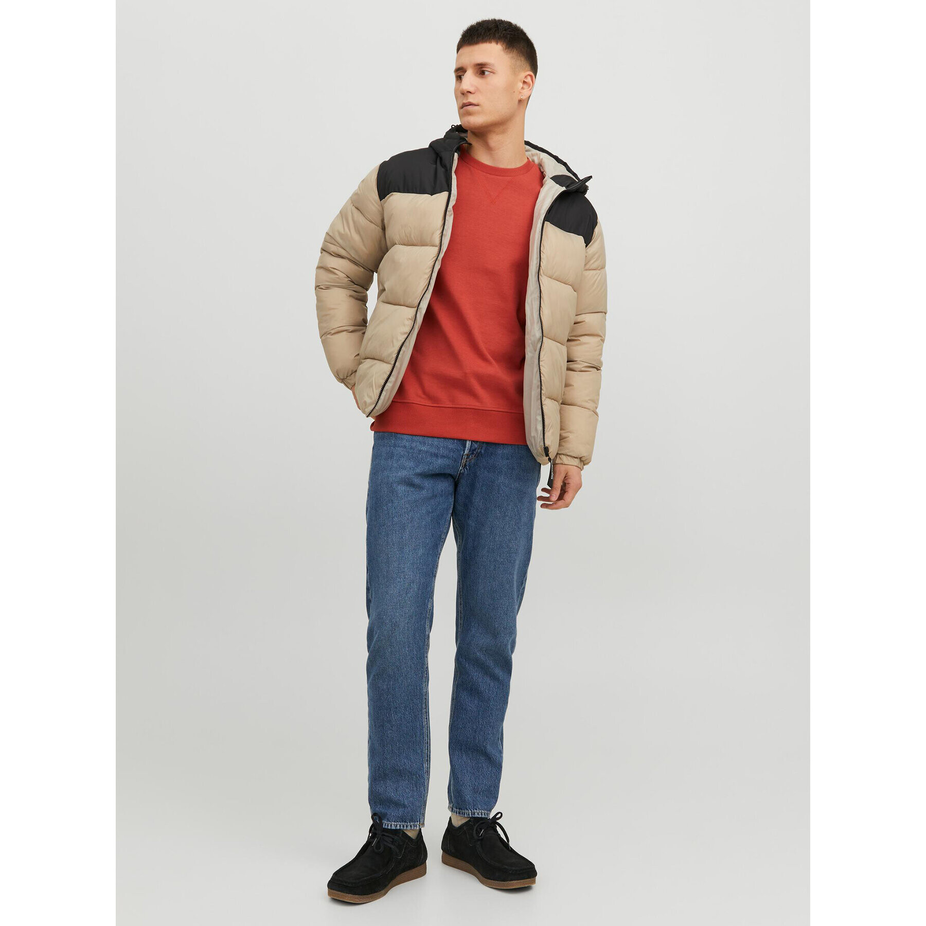 Jack&Jones Geacă din puf 12235859 Bej Regular Fit - Pled.ro