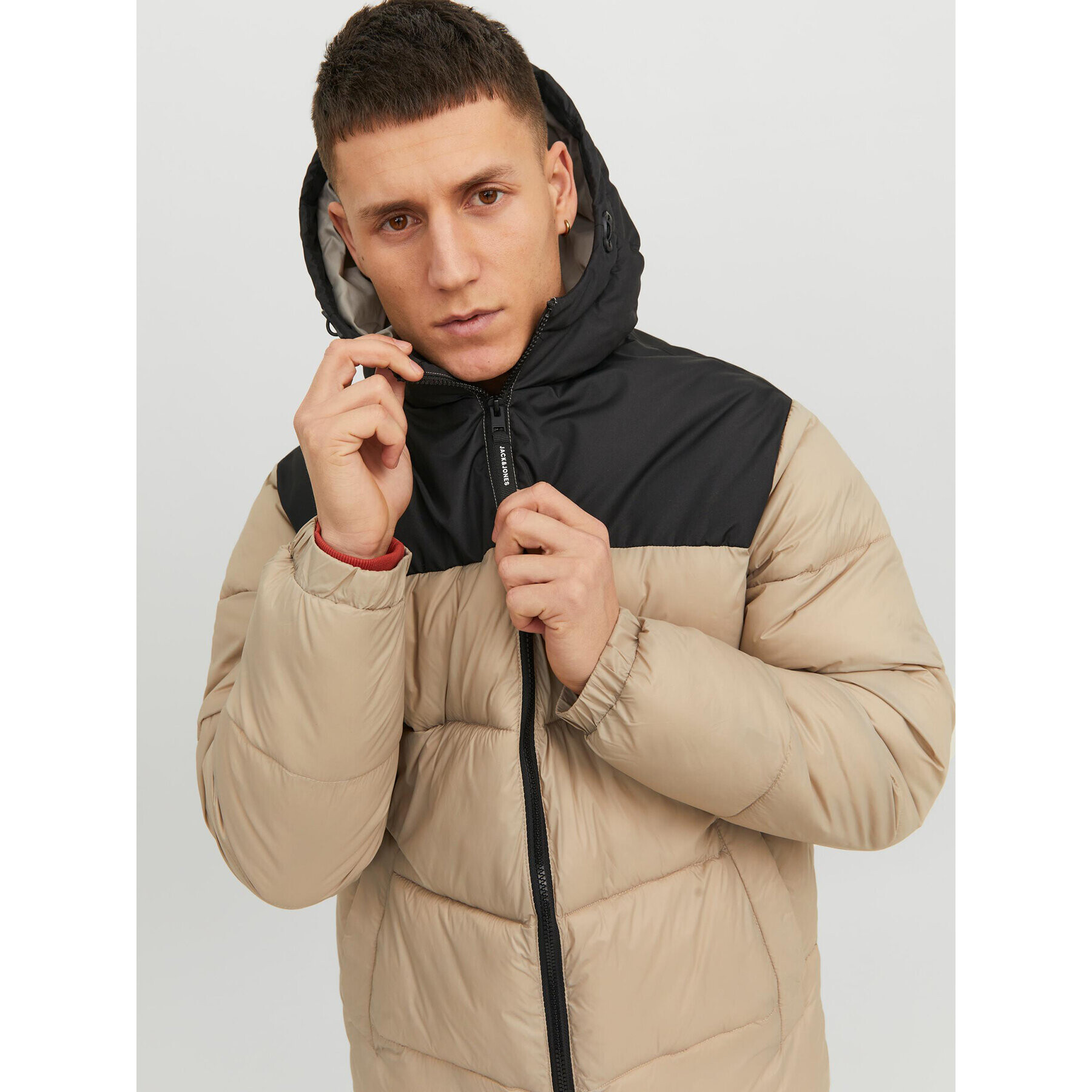 Jack&Jones Geacă din puf 12235859 Bej Regular Fit - Pled.ro