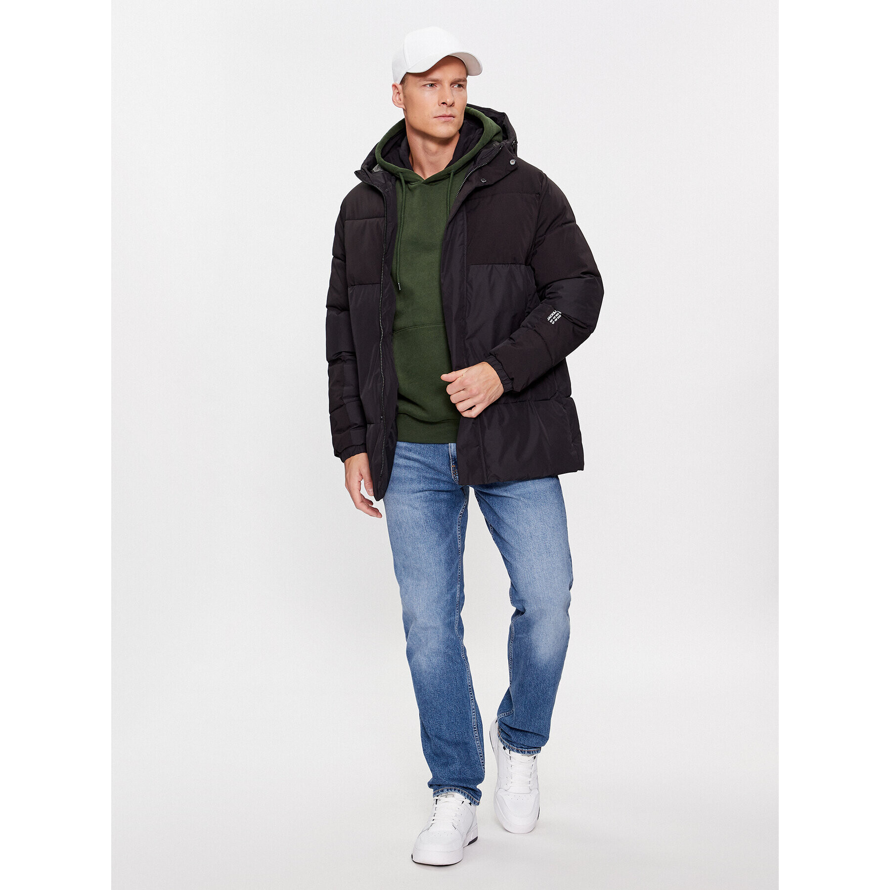 Jack&Jones Geacă din puf 12235870 Negru Regular Fit - Pled.ro