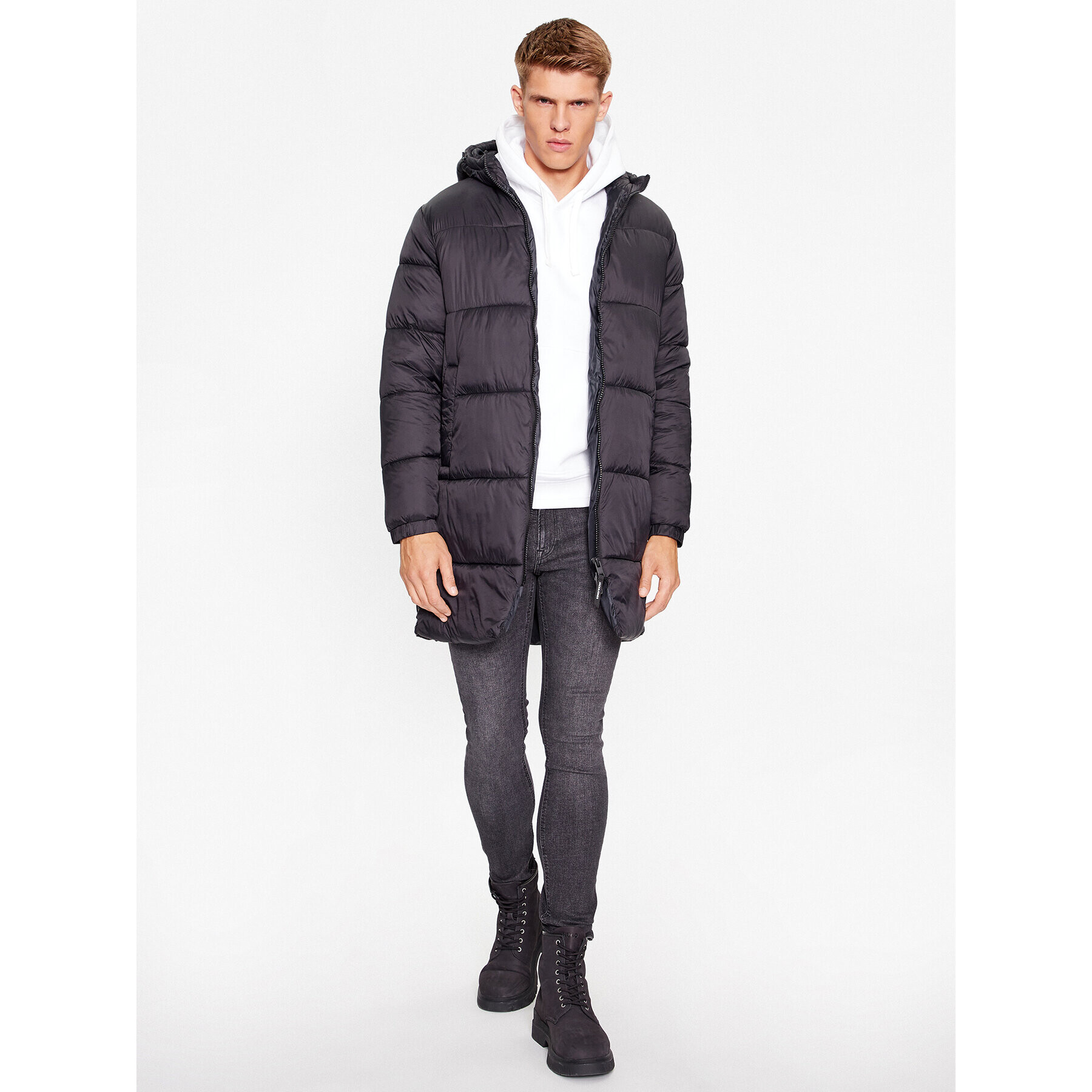 Jack&Jones Geacă din puf 12236052 Negru Regular Fit - Pled.ro