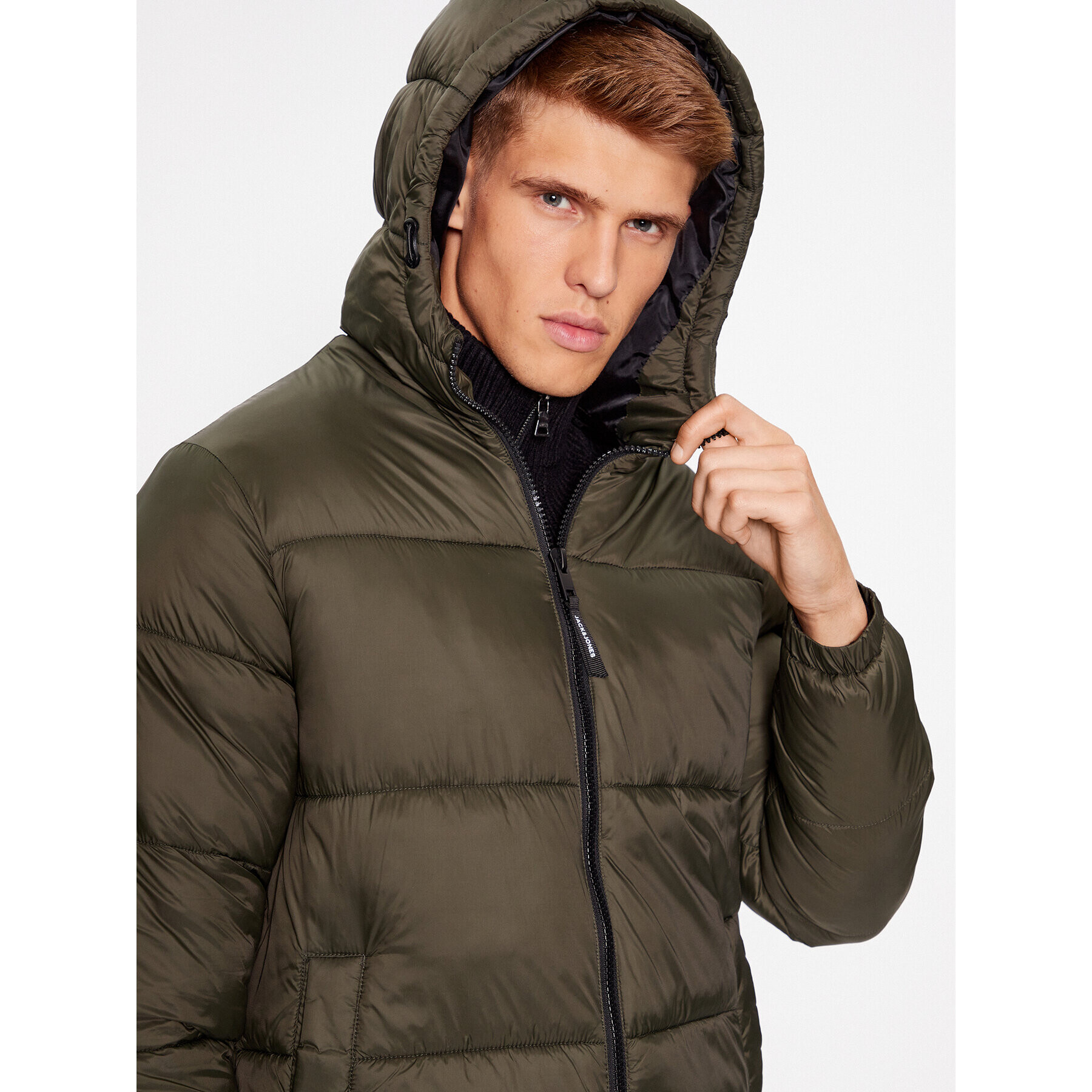 Jack&Jones Geacă din puf 12236052 Verde Regular Fit - Pled.ro