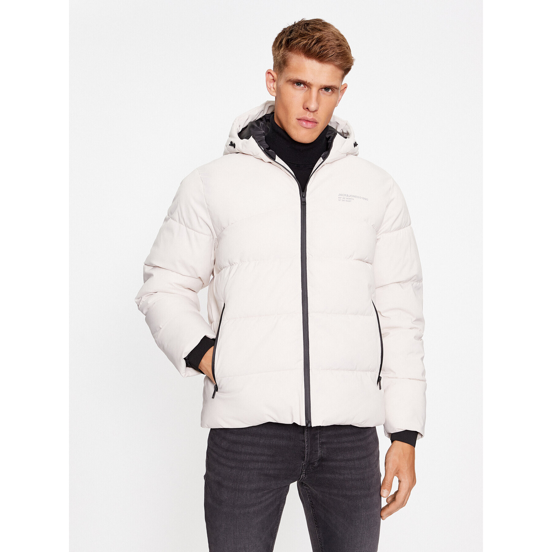 Jack&Jones Geacă din puf 12236065 Écru Regular Fit - Pled.ro