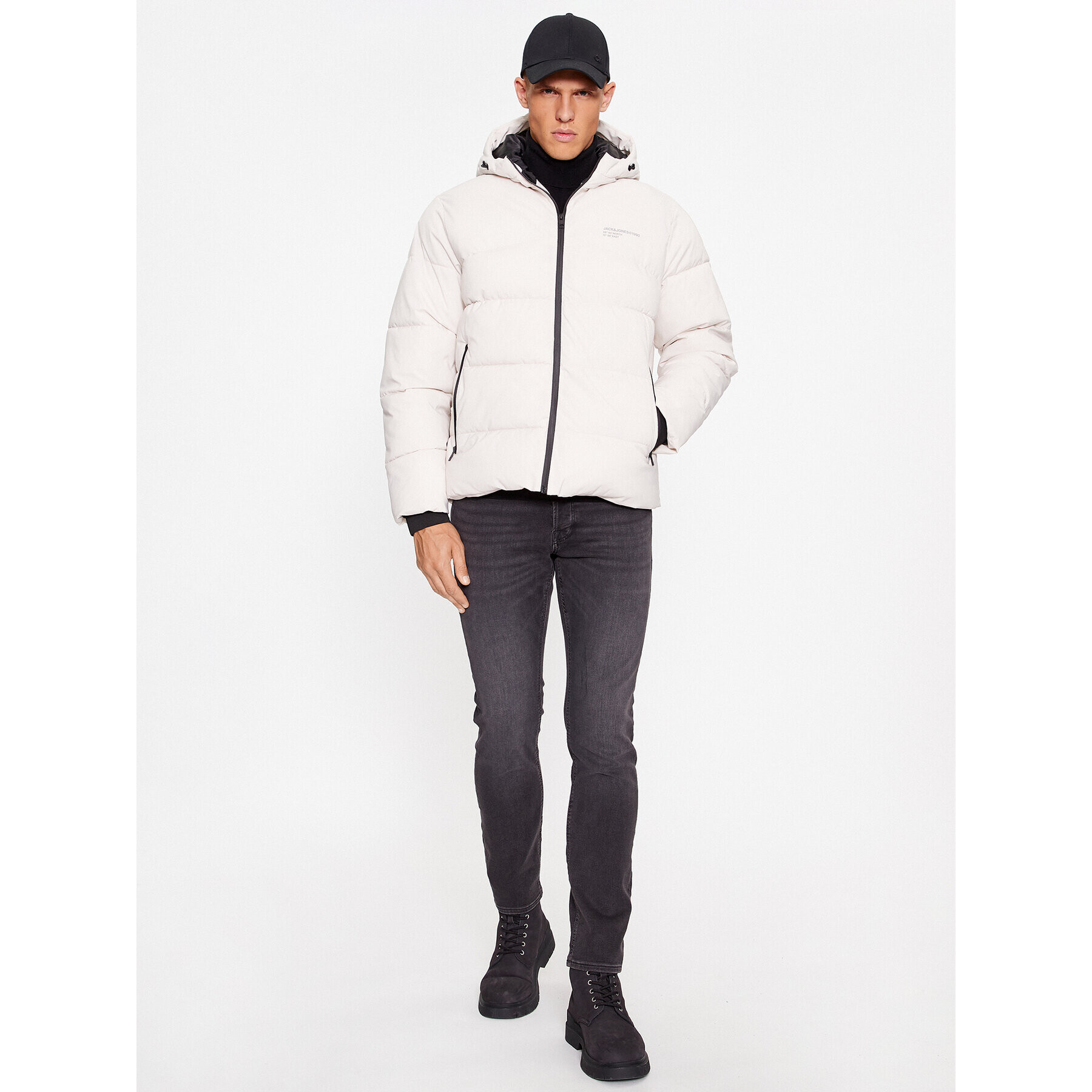 Jack&Jones Geacă din puf 12236065 Écru Regular Fit - Pled.ro