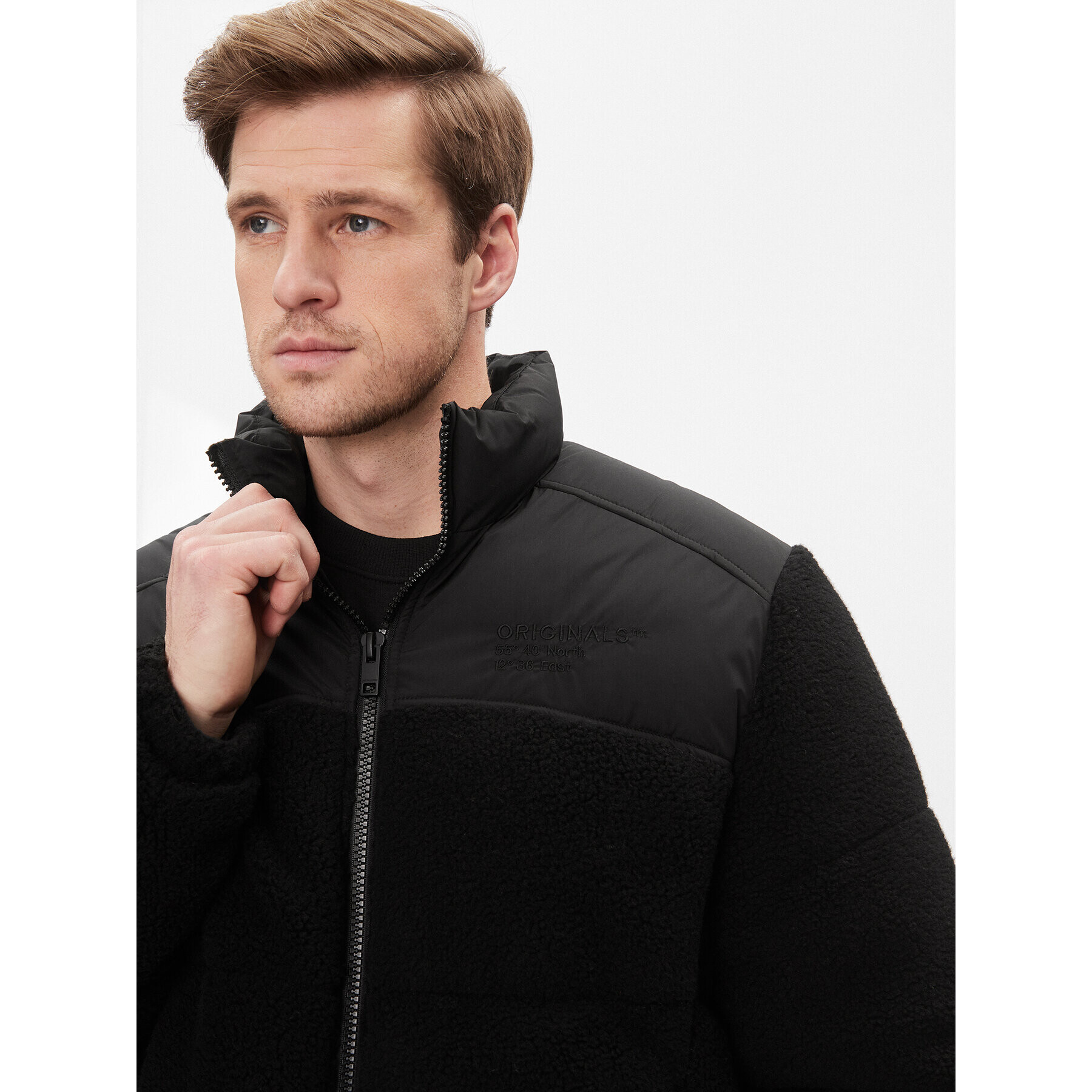 Jack&Jones Geacă din puf 12246685 Negru Regular Fit - Pled.ro