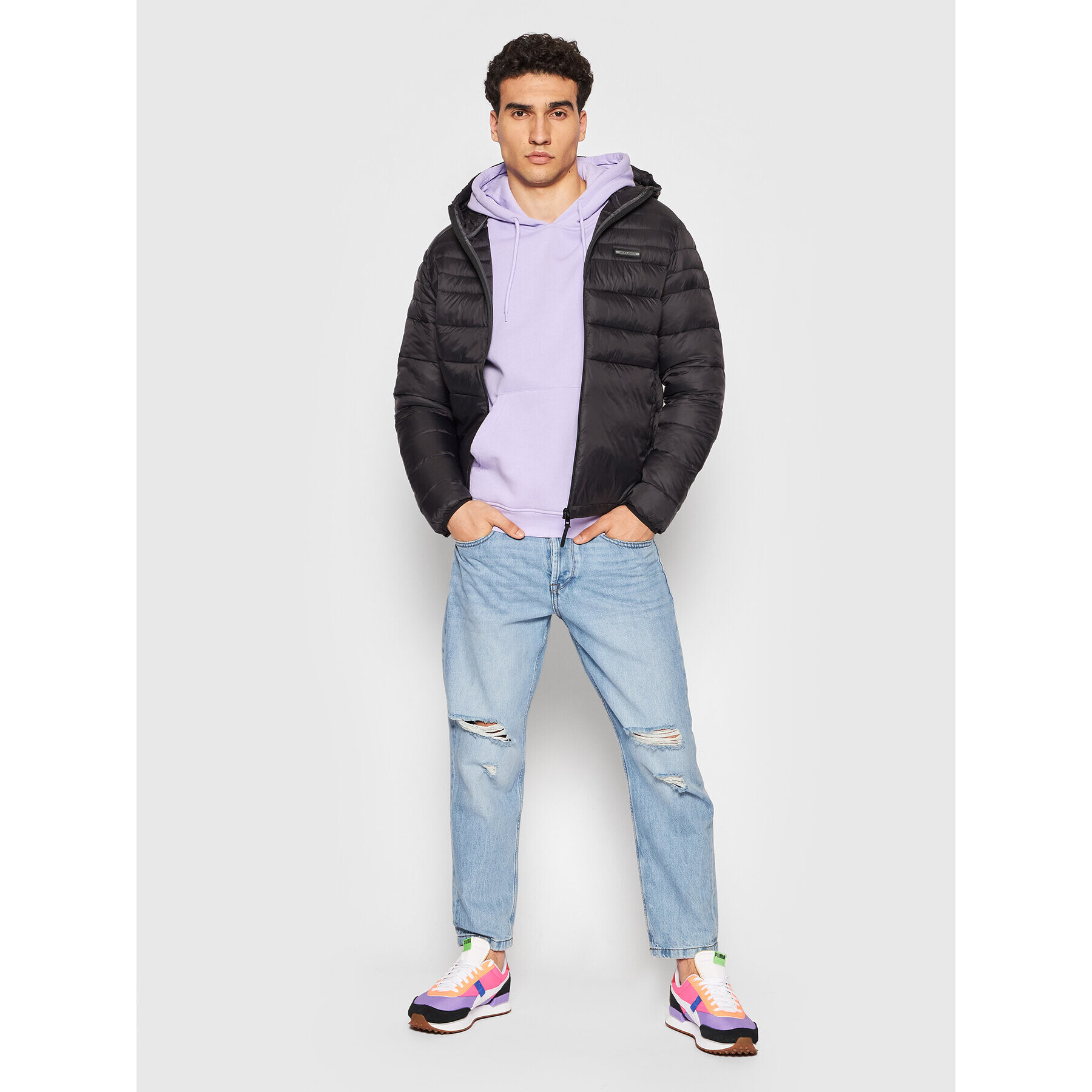 Jack&Jones Geacă din puf Ace 12189882 Negru Regular Fit - Pled.ro