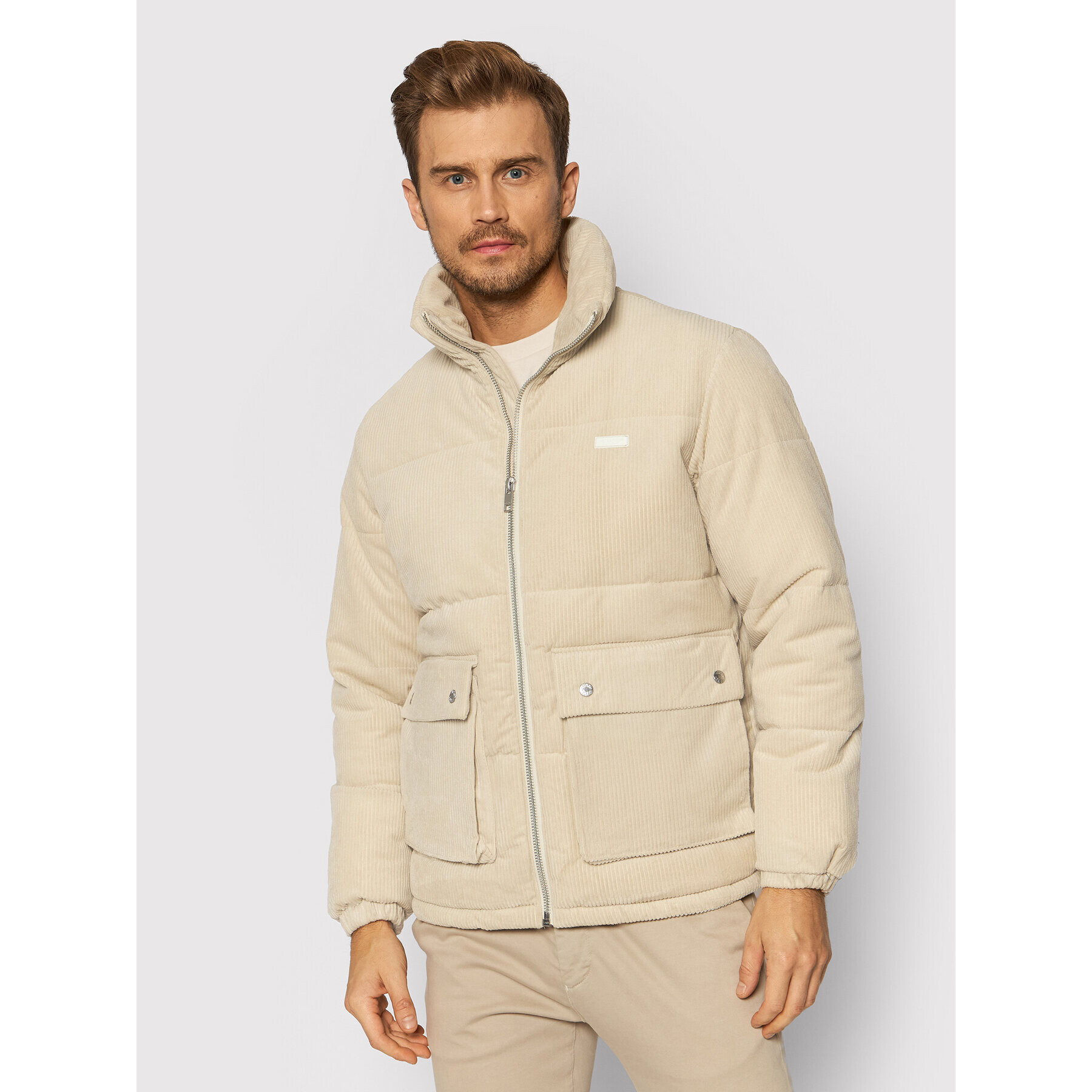 Jack&Jones Geacă din puf Caden 12198180 Bej Regular Fit - Pled.ro