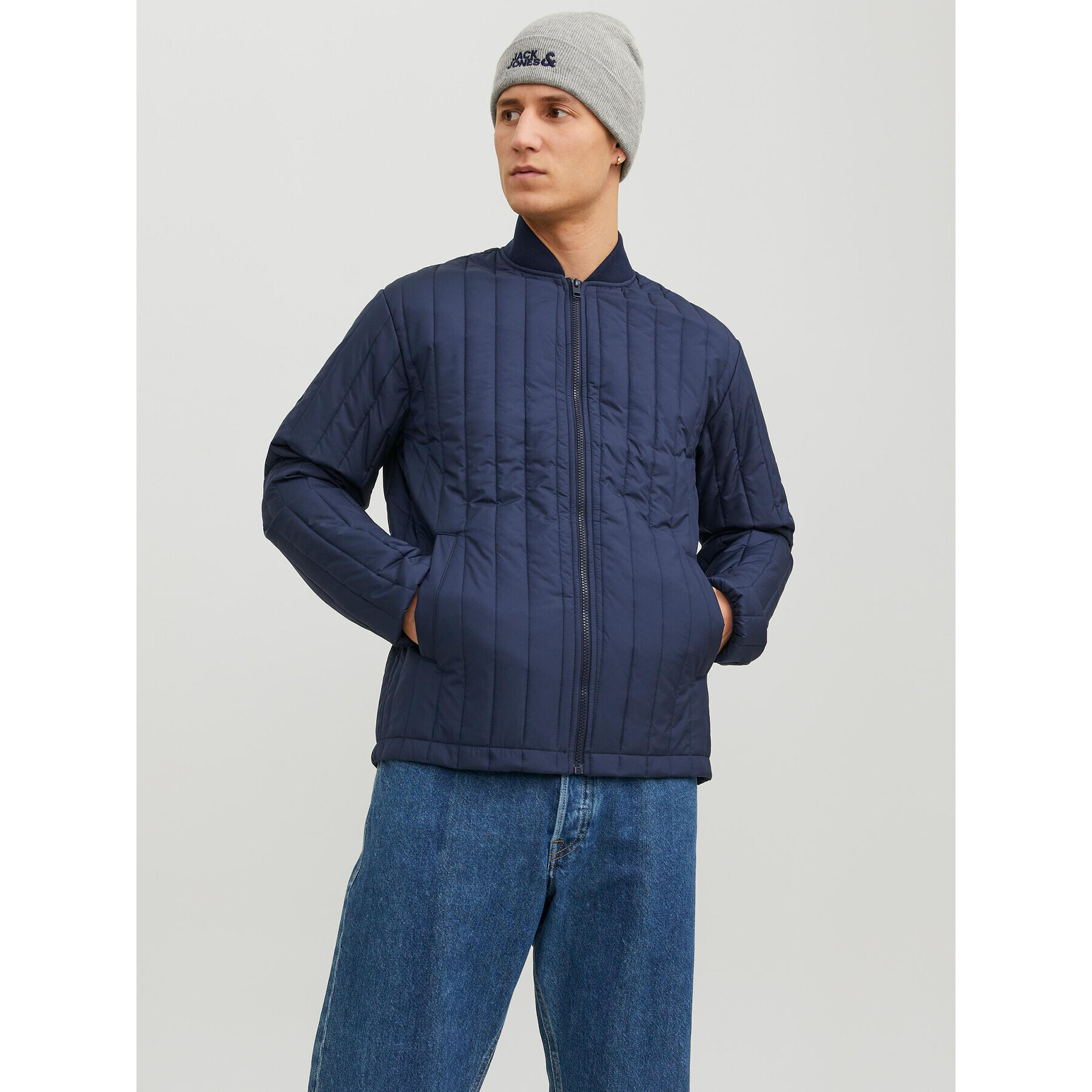 Jack&Jones Geacă din puf City 12237729 Bleumarin Regular Fit - Pled.ro