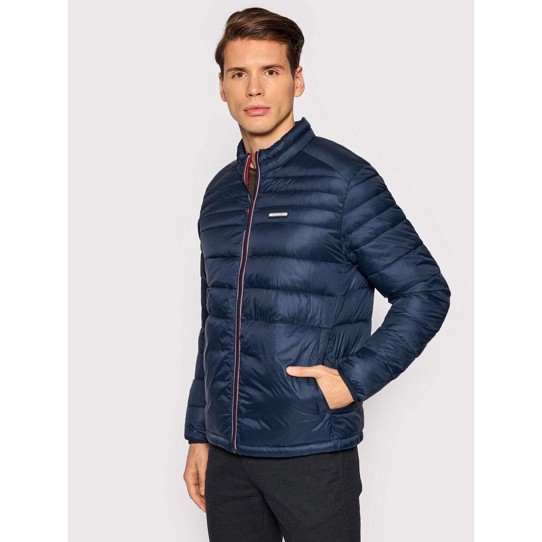 Jack&Jones Geacă din puf Eace 12189878 Bleumarin Regular Fit - Pled.ro