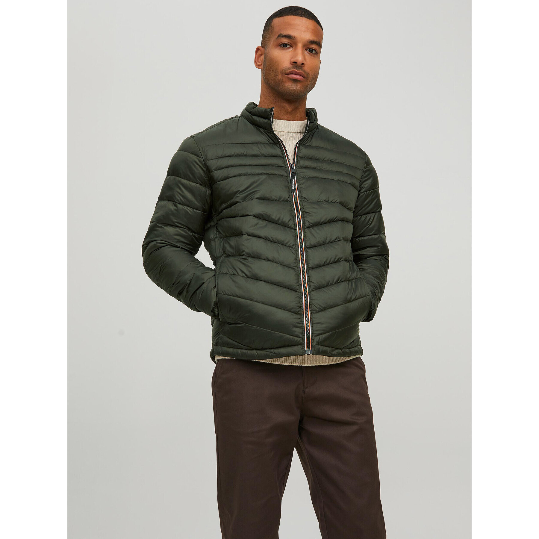 Jack&Jones Geacă din puf Hero 12211788 Verde Regular Fit - Pled.ro