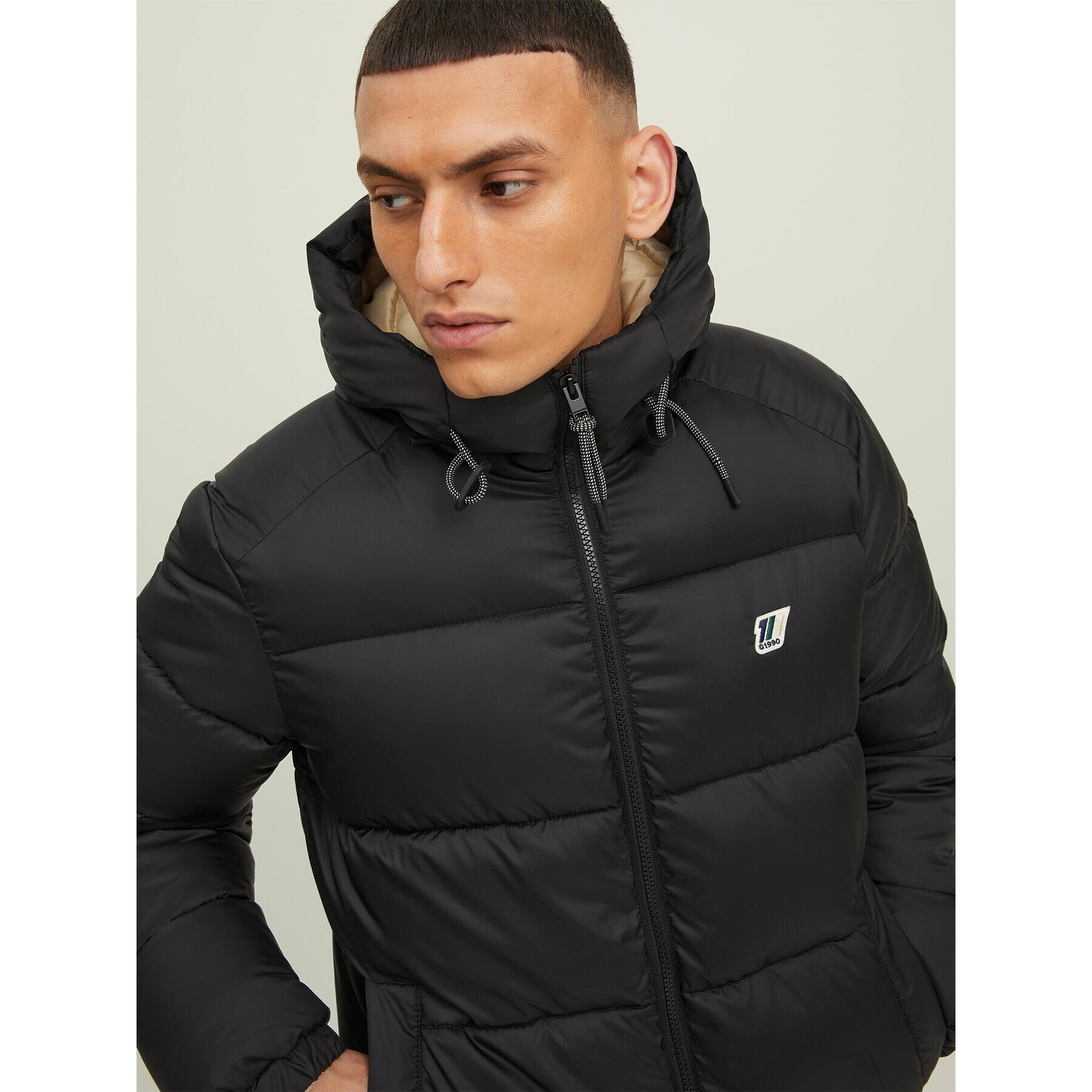 Jack&Jones Geacă din puf Jorslope 12215147 Negru Regular Fit - Pled.ro