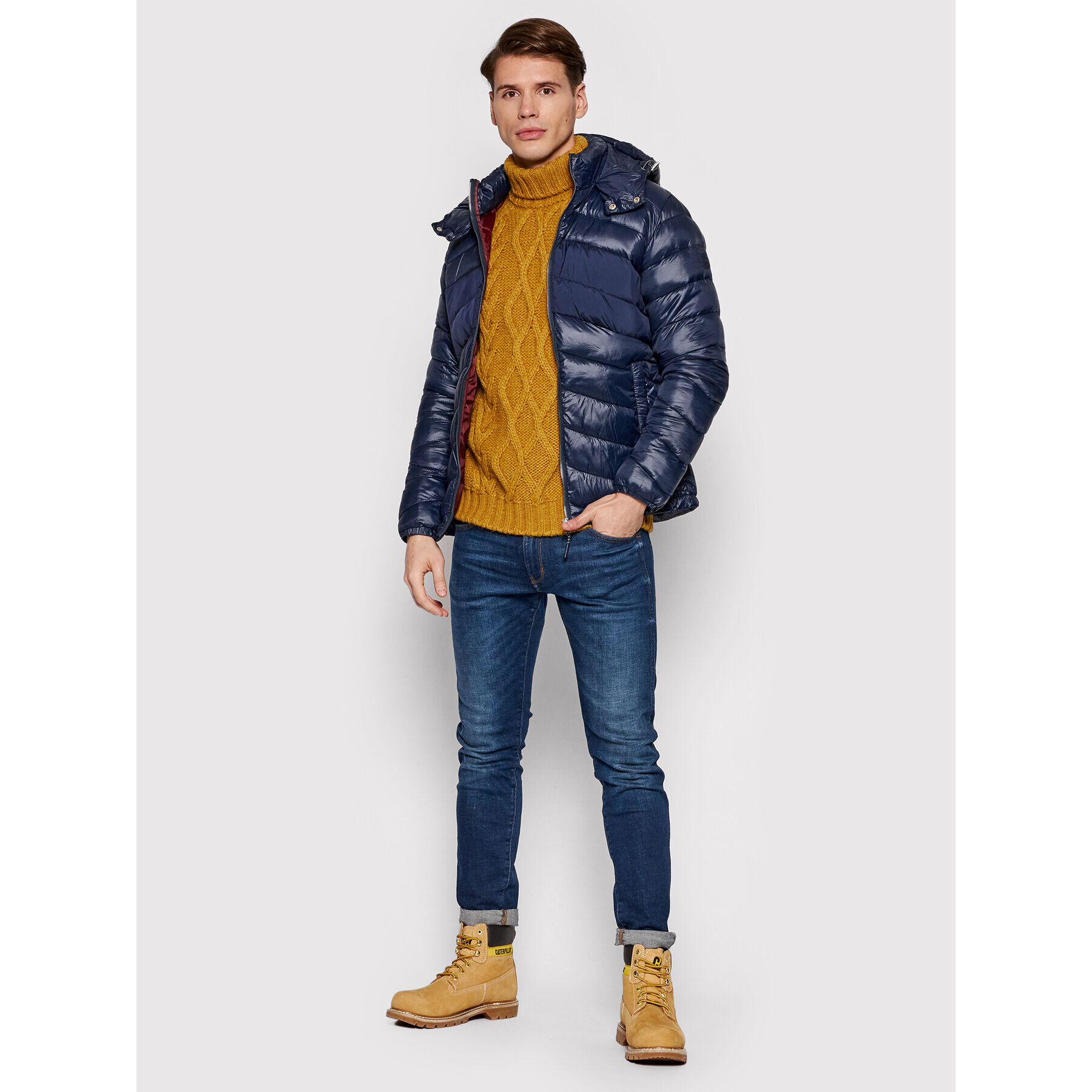 Jack&Jones Geacă din puf Laroy 12192677 Bleumarin Regular Fit - Pled.ro