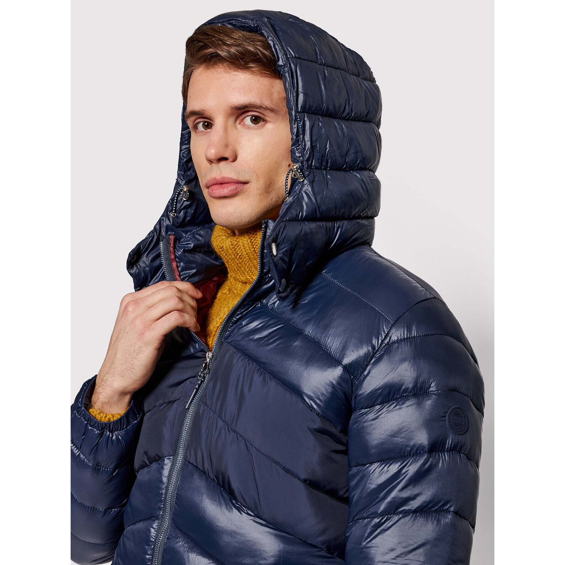 Jack&Jones Geacă din puf Laroy 12192677 Bleumarin Regular Fit - Pled.ro