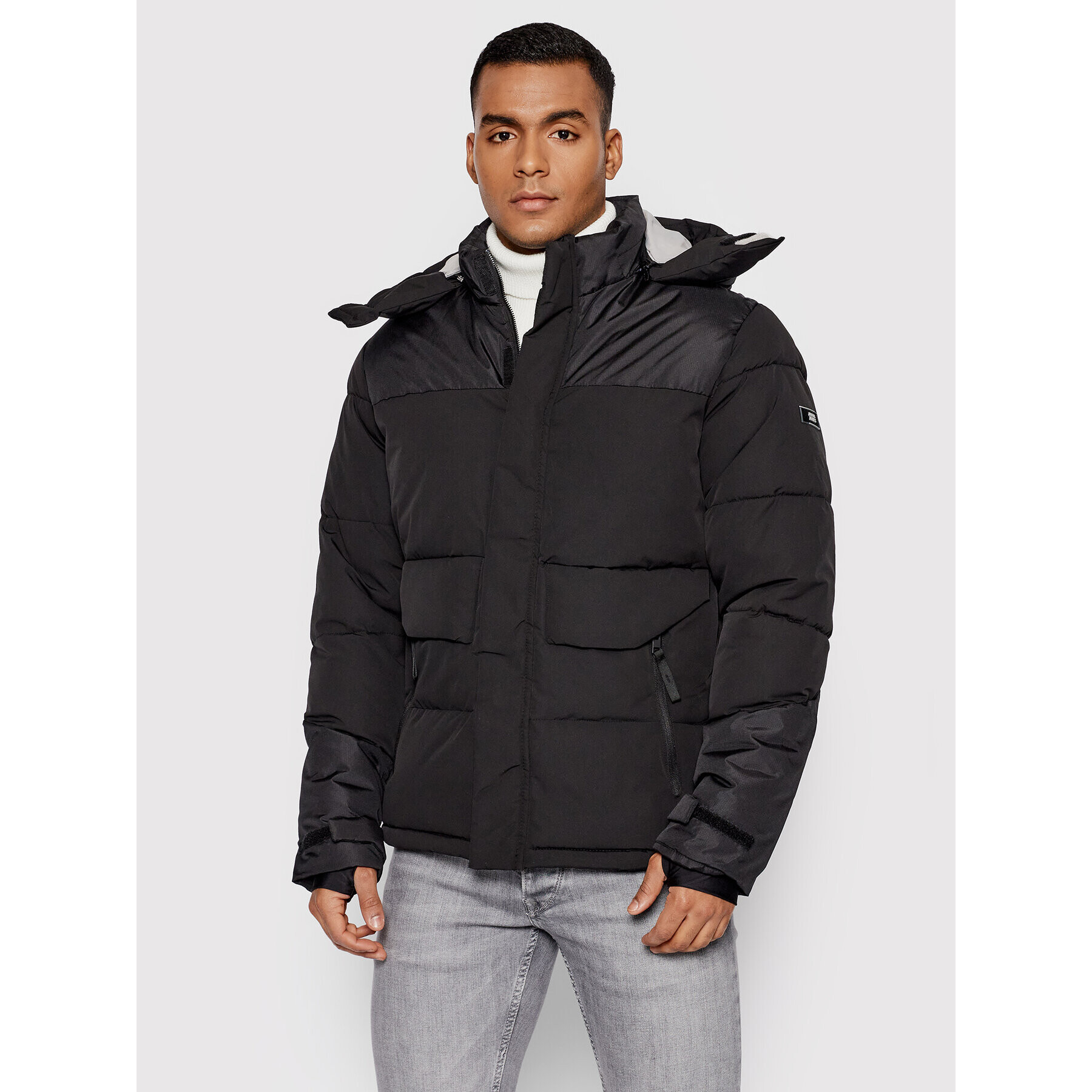 Jack&Jones Geacă din puf Puffer 12193188 Negru Regular Fit - Pled.ro