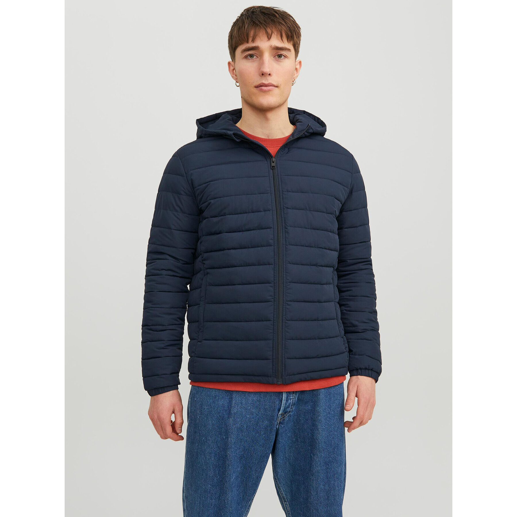 Jack&Jones Geacă din puf Recycle 12235898 Bleumarin Regular Fit - Pled.ro