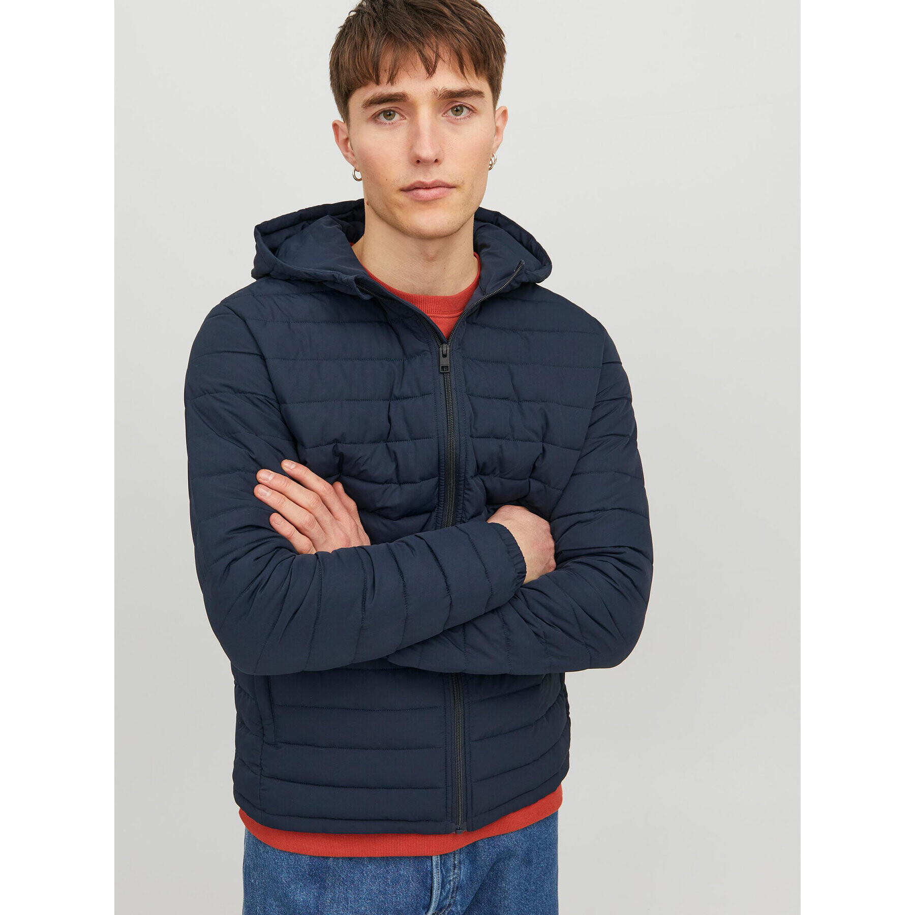 Jack&Jones Geacă din puf Recycle 12235898 Bleumarin Regular Fit - Pled.ro