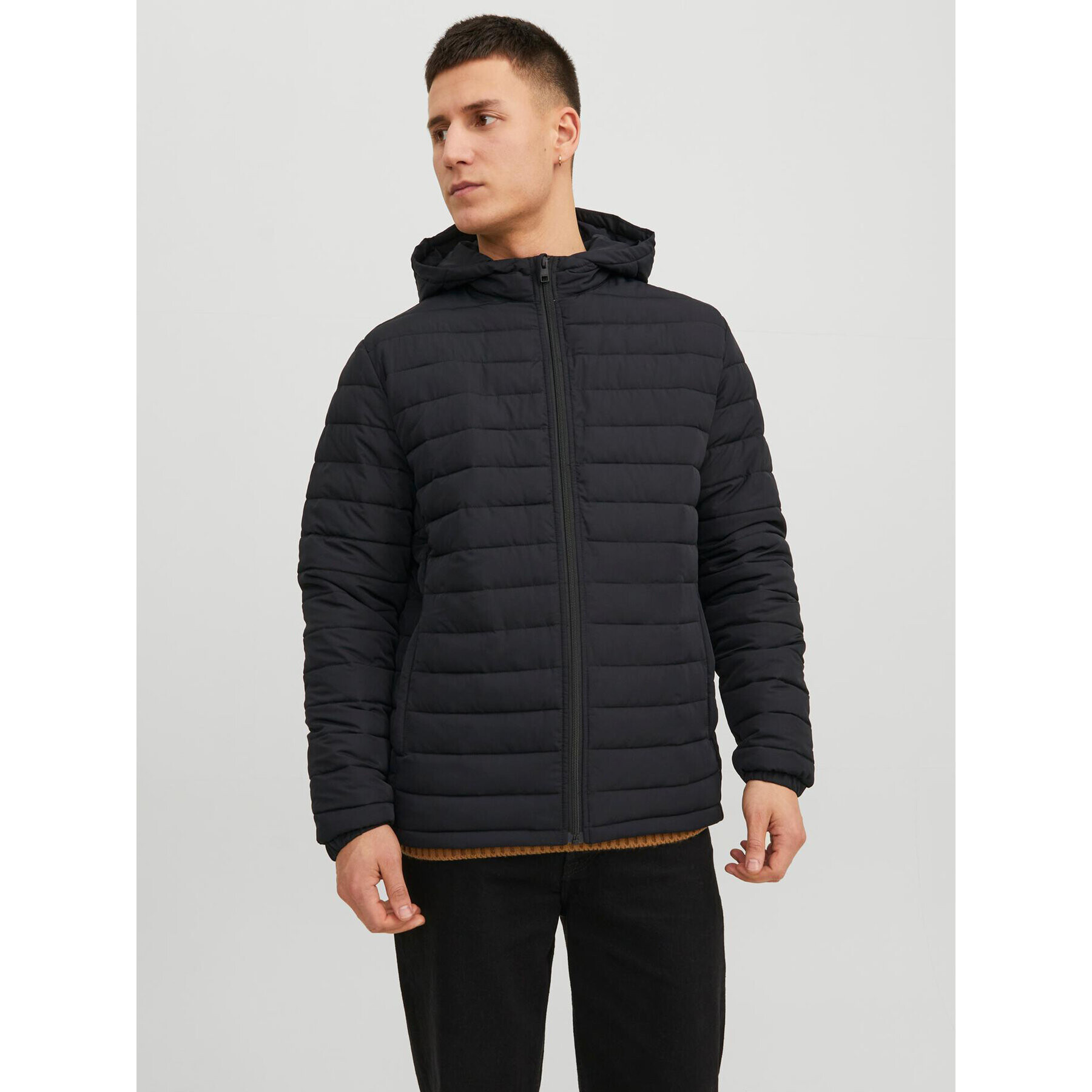 Jack&Jones Geacă din puf Recycle 12235898 Negru Regular Fit - Pled.ro