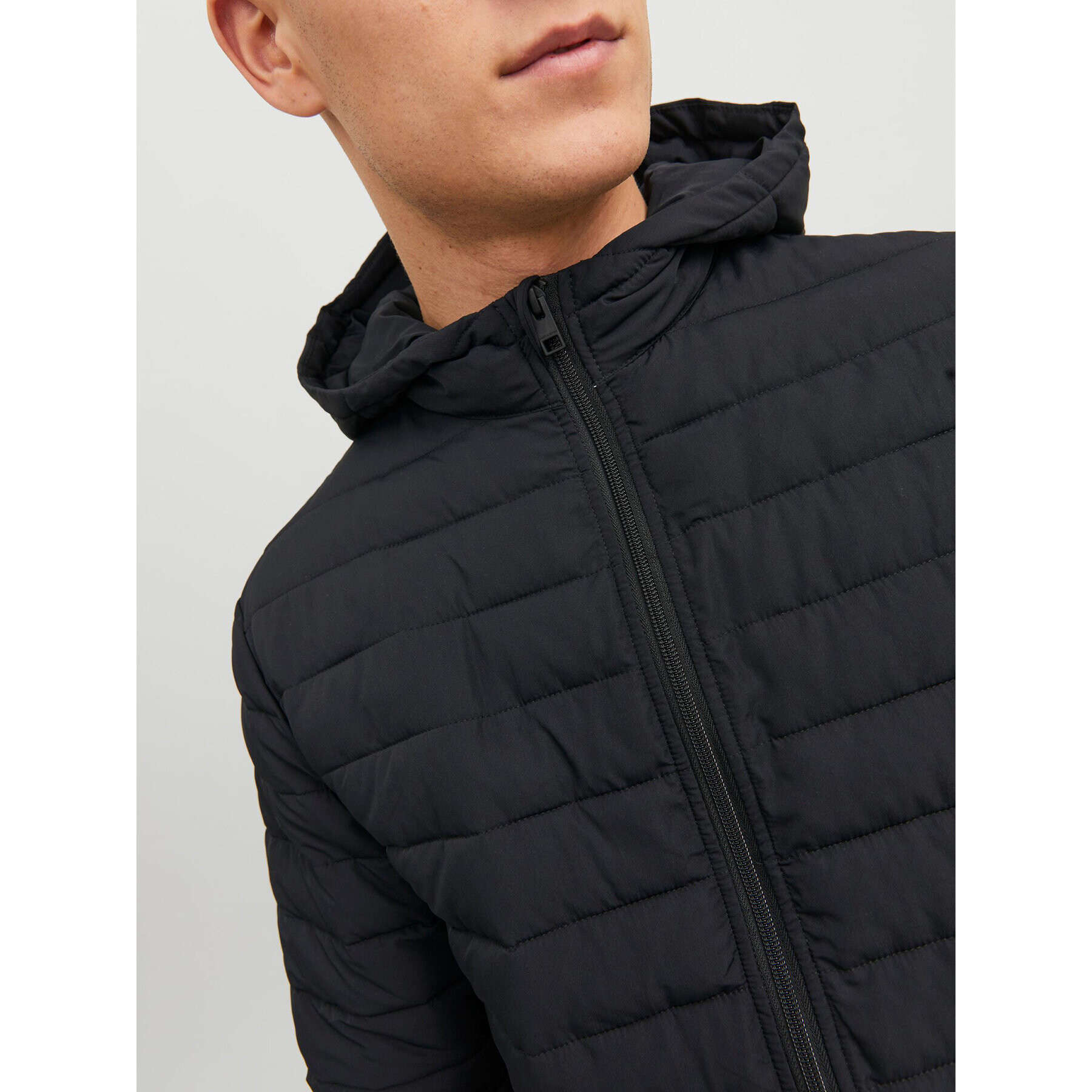 Jack&Jones Geacă din puf Recycle 12235898 Negru Regular Fit - Pled.ro