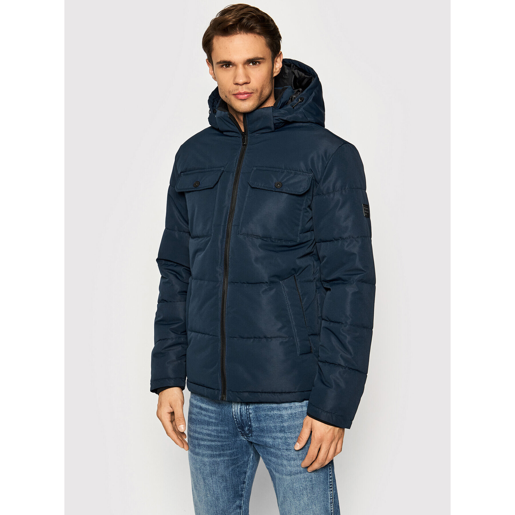 Jack&Jones Geacă din puf Ronald 12190036 Bleumarin Regular Fit - Pled.ro