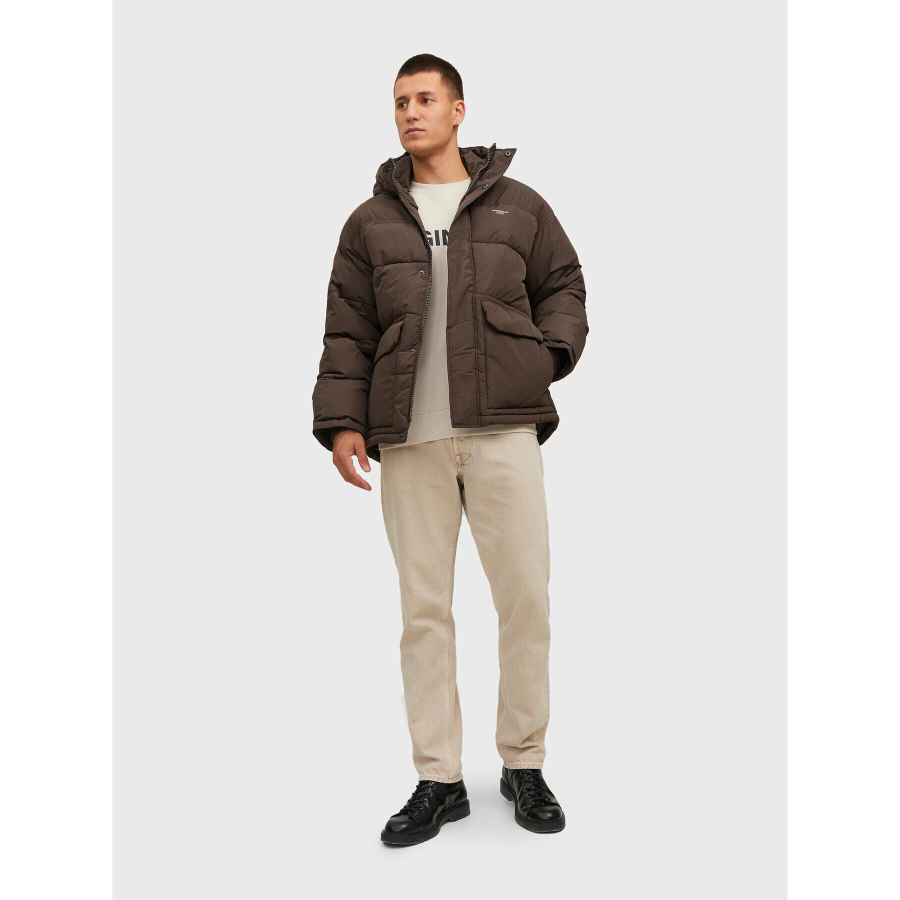 Jack&Jones Geacă din puf Sence 12215144 Maro Regular Fit - Pled.ro