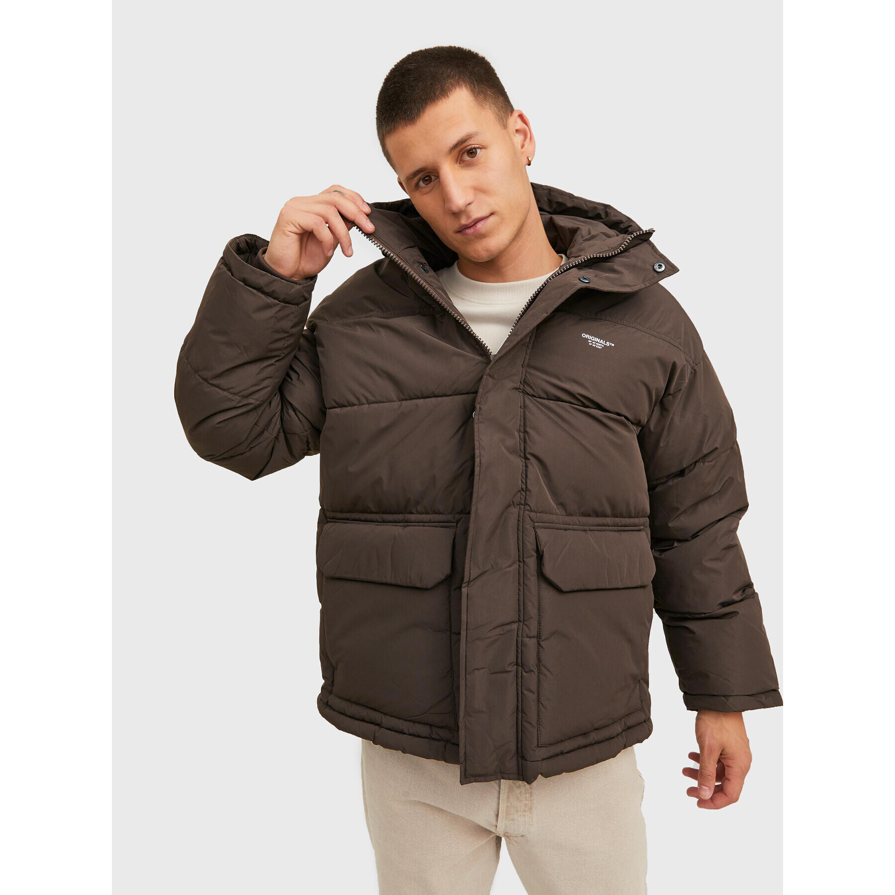 Jack&Jones Geacă din puf Sence 12215144 Maro Regular Fit - Pled.ro