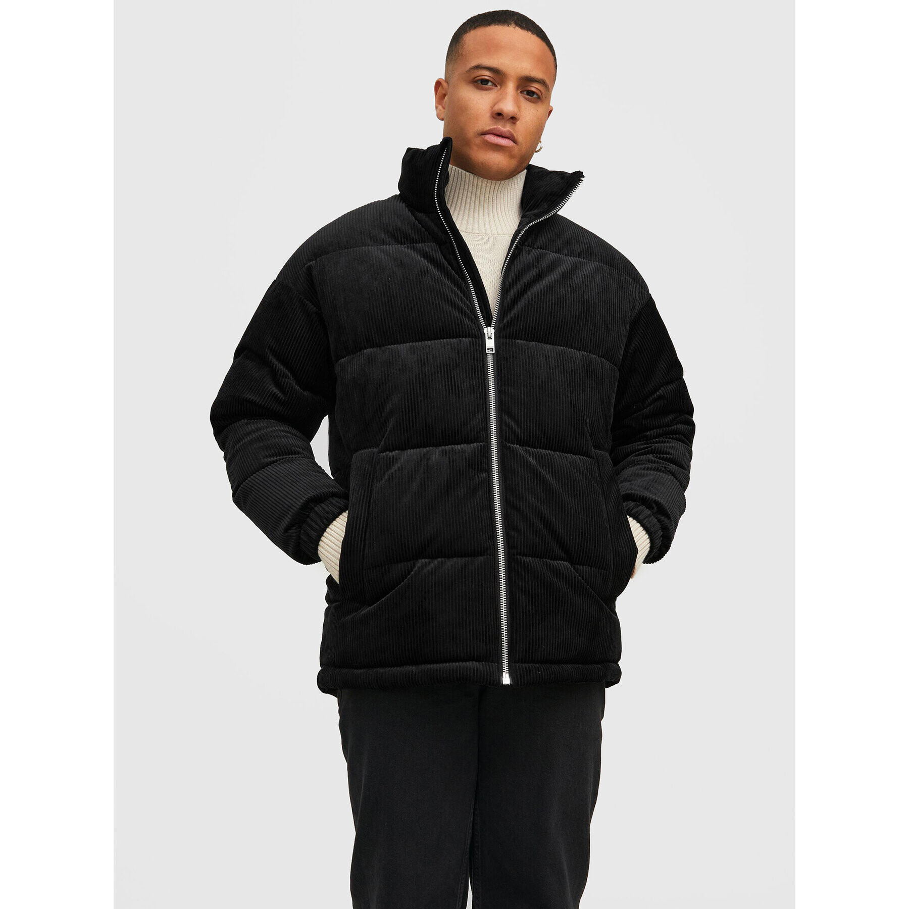 Jack&Jones Geacă din puf Woodside 12215156 Negru Regular Fit - Pled.ro