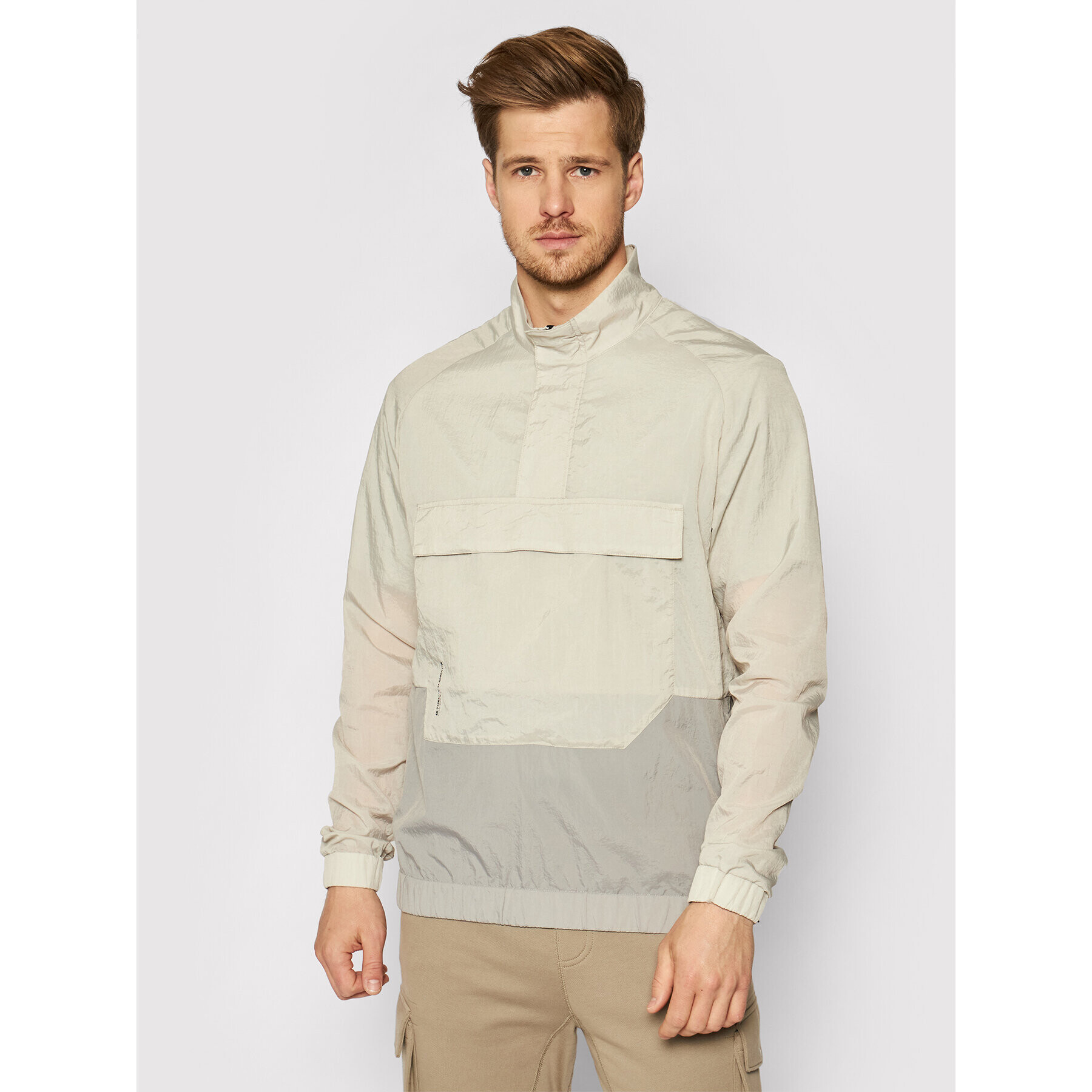 Jack&Jones Geacă fără fermoar Tatus 12188433 Gri Regular Fit - Pled.ro