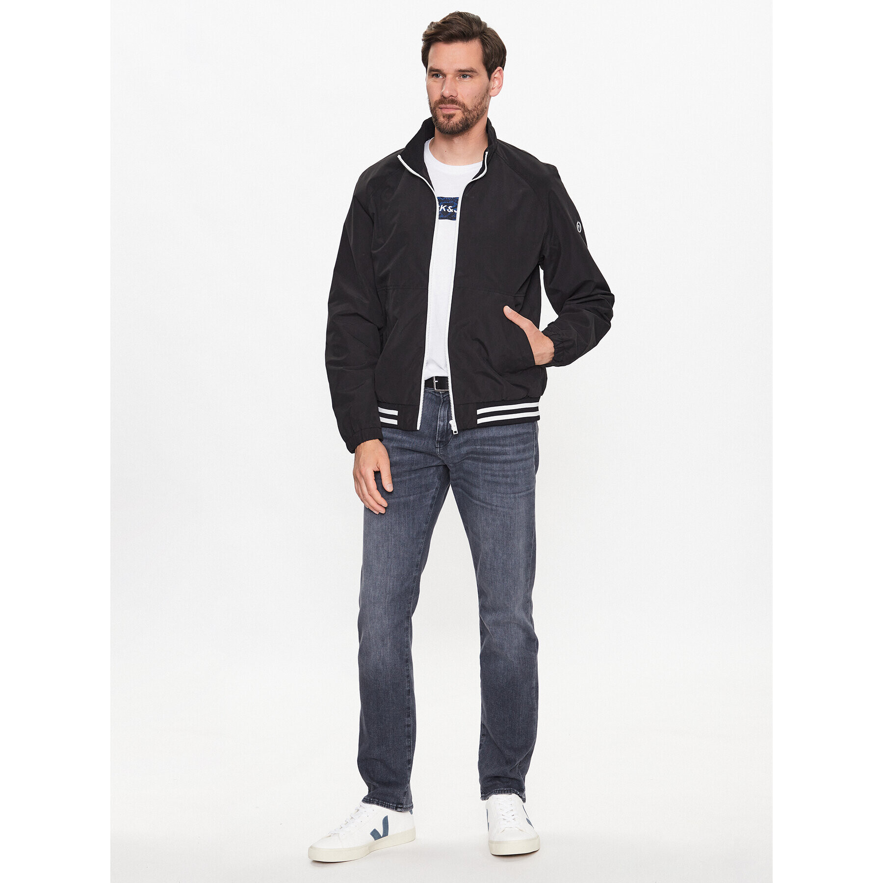 Jack&Jones Geacă Luke 12203397 Negru Regular Fit - Pled.ro