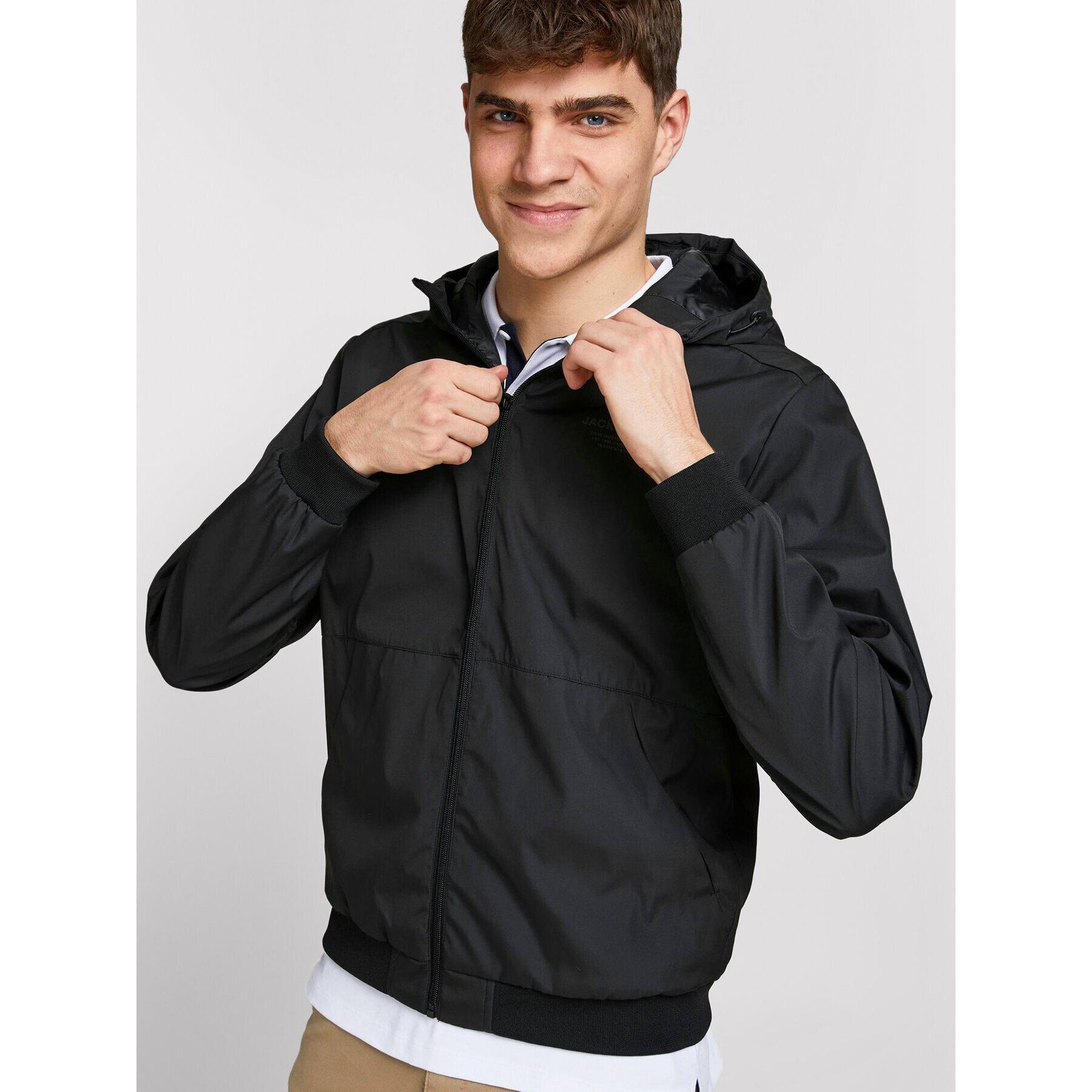 Jack&Jones Geacă Seam 12182243 Negru Regular Fit - Pled.ro