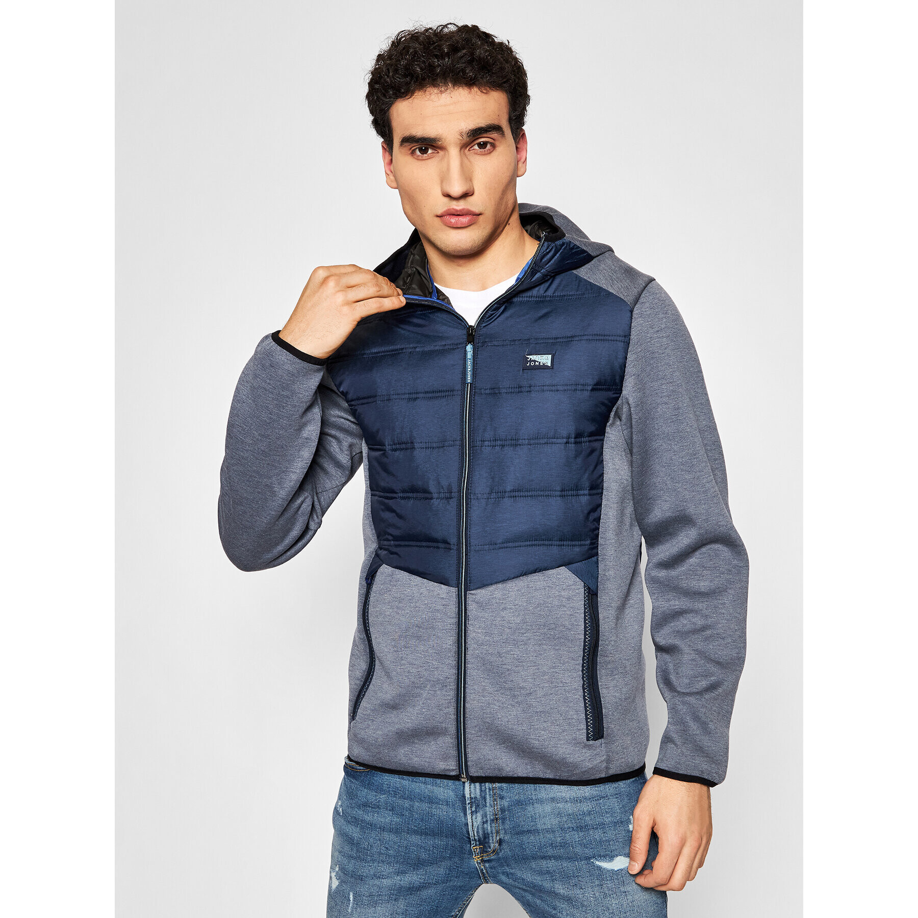 Jack&Jones Geacă Toby Hybrid 12184739 Bleumarin Regular Fit - Pled.ro