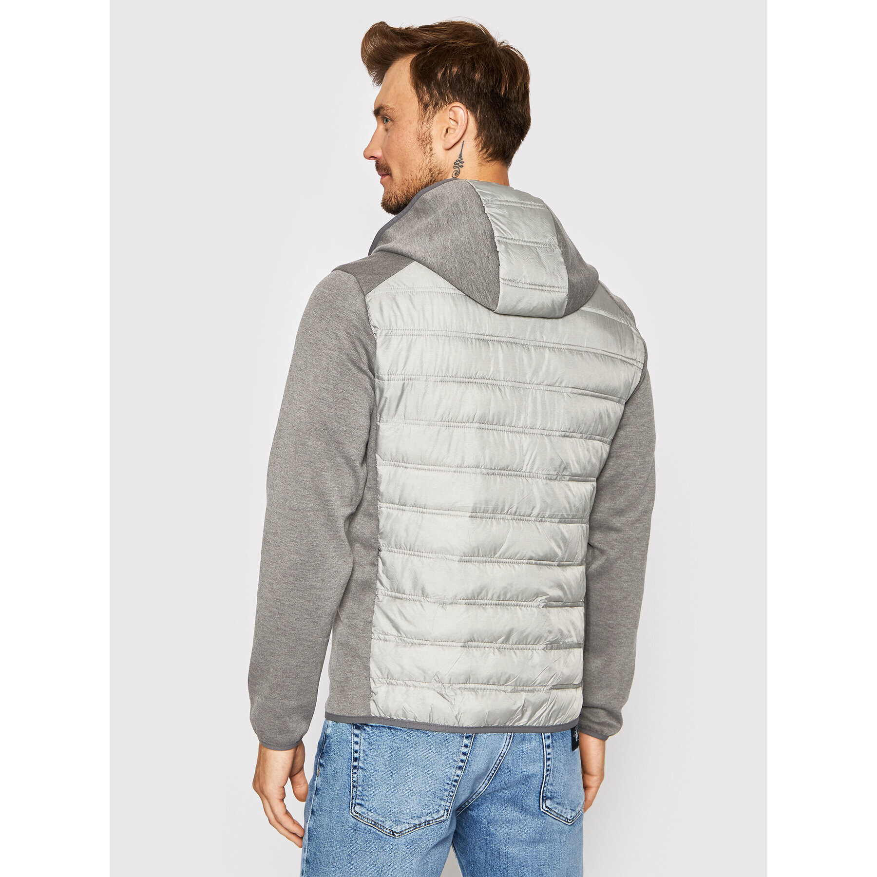 Jack&Jones Geacă Toby Hybrid 12184739 Gri Regular Fit - Pled.ro