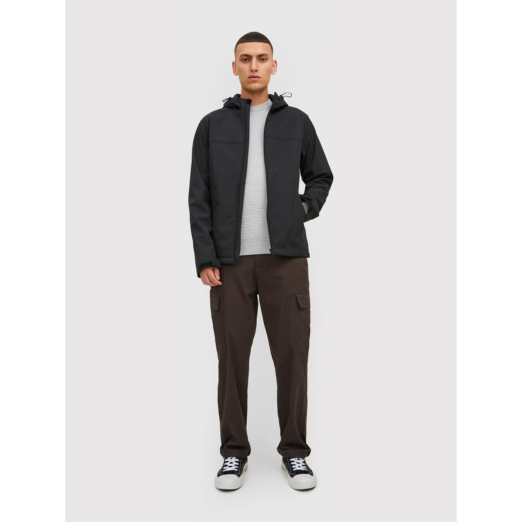 Jack&Jones Geacă softshell Marvin 12212363 Negru Regular Fit - Pled.ro