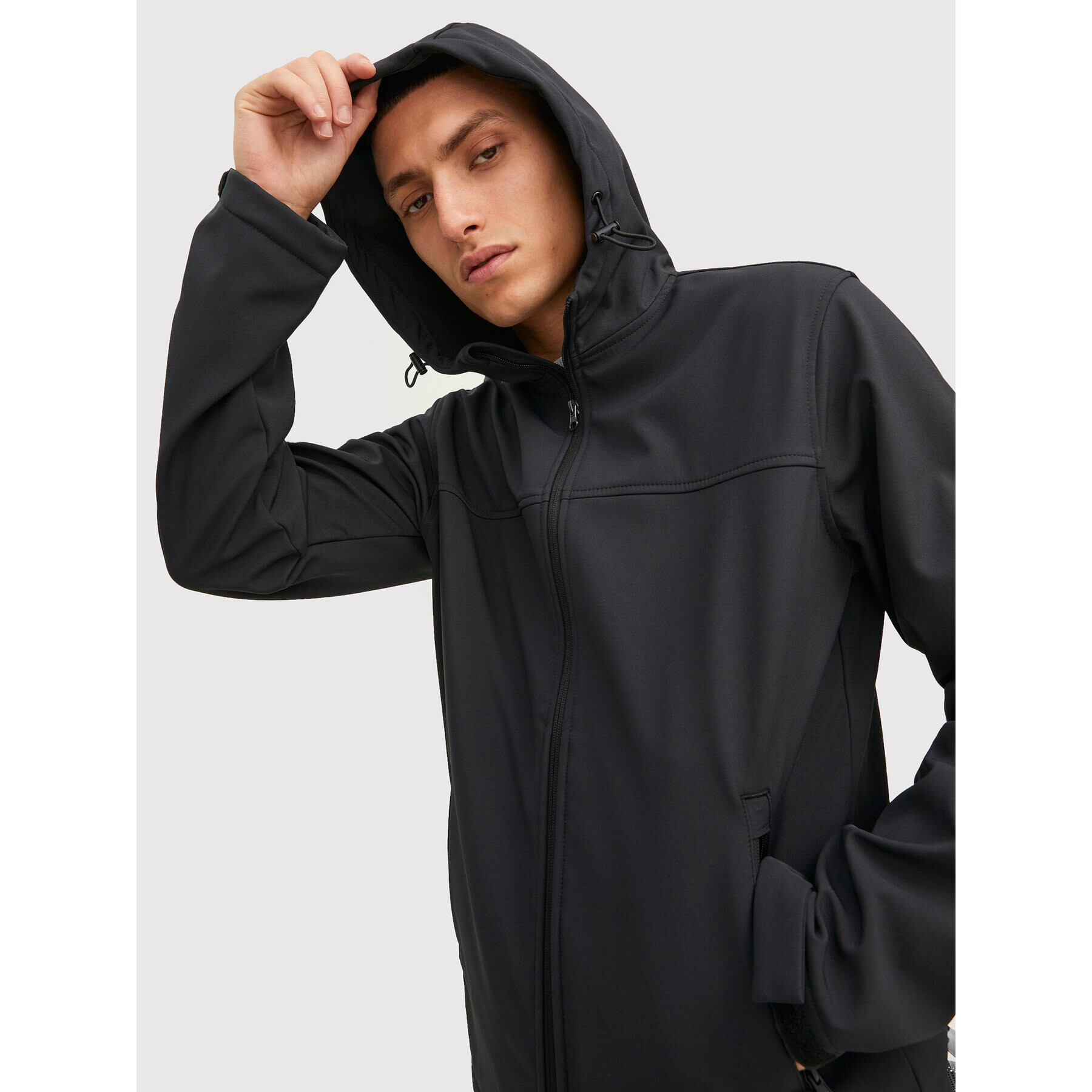 Jack&Jones Geacă softshell Marvin 12212363 Negru Regular Fit - Pled.ro