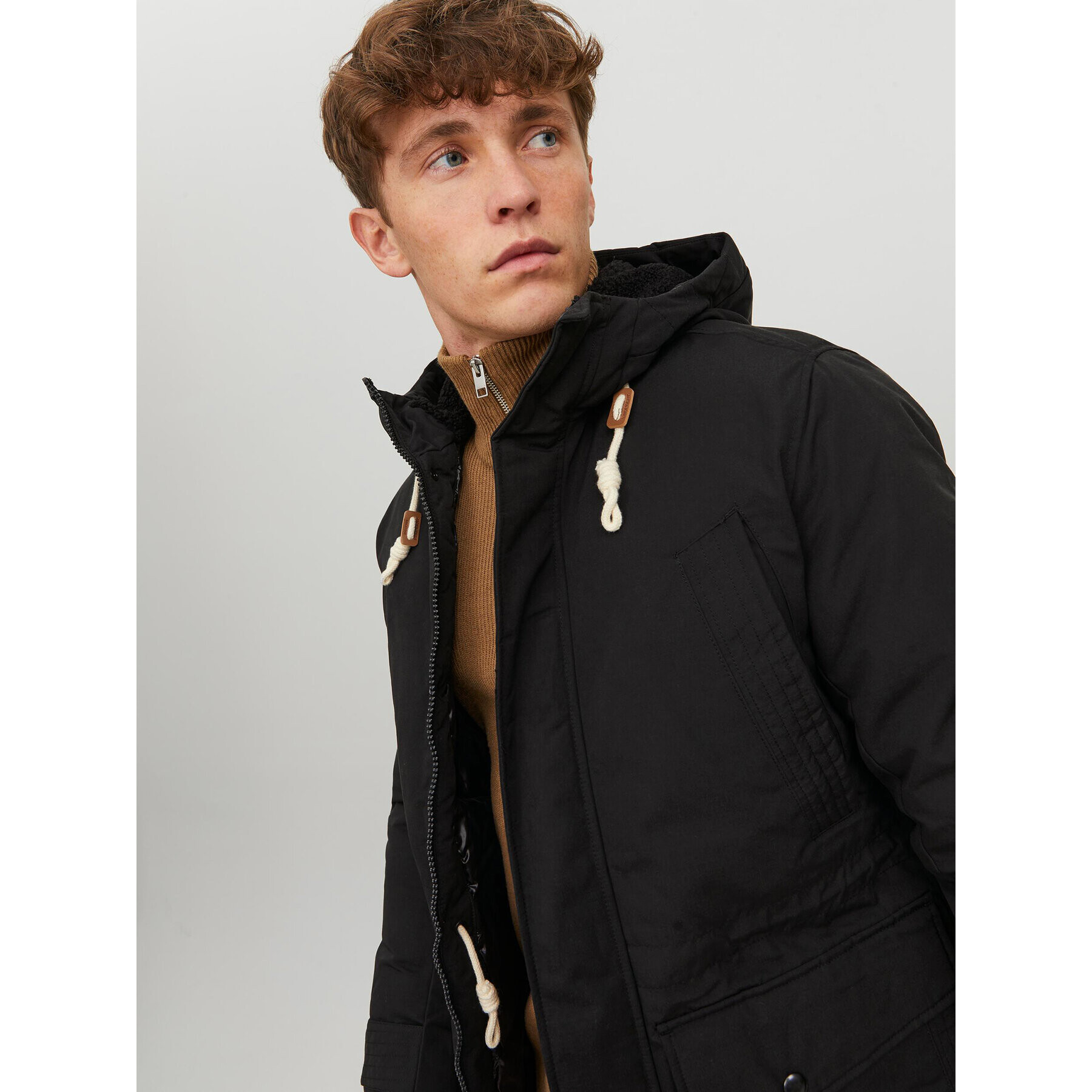 Jack&Jones Hanorac Mash 12211771 Negru Regular Fit - Pled.ro