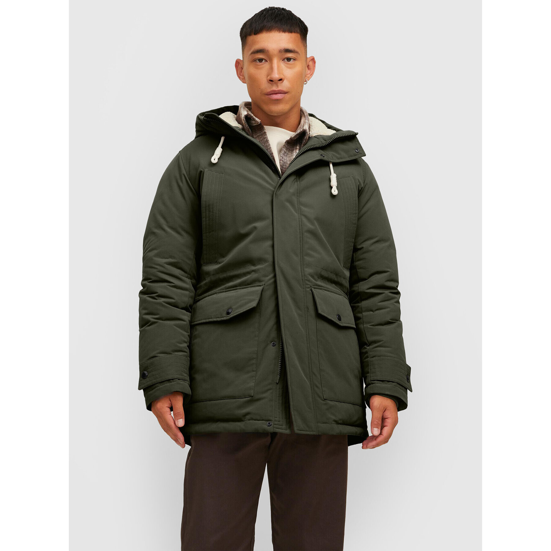 Jack&Jones Hanorac Mash 12211771 Verde Regular Fit - Pled.ro